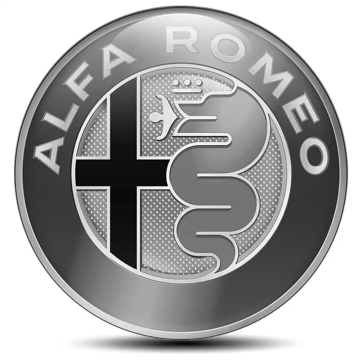 Alfa Romeo Logo Silicone Badge Self-Adhesive Premium Edition