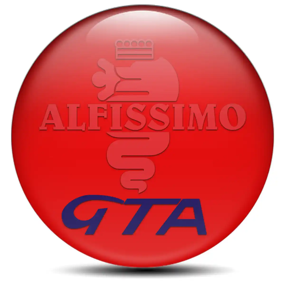 Alfa Romeo Logo Silicone Badge Self-Adhesive Premium Quality