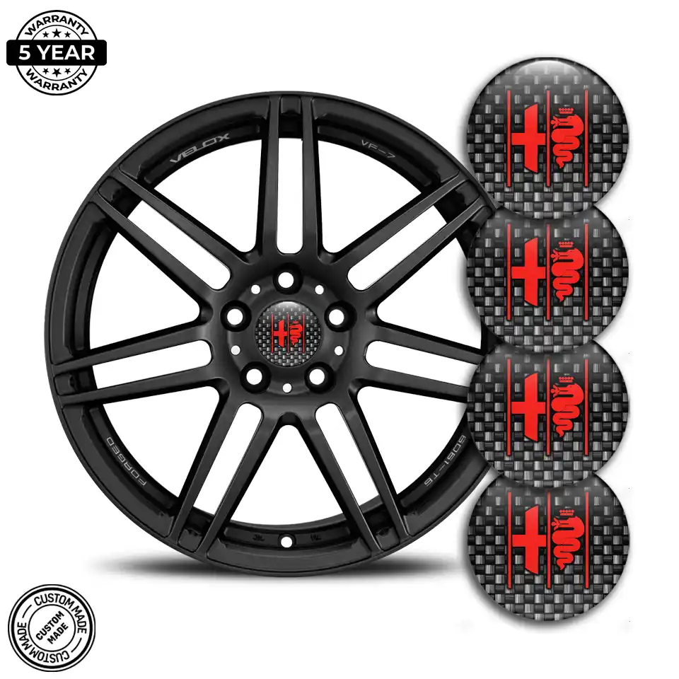 Alfa Romeo Logo Silicone Emblem Premium Quality