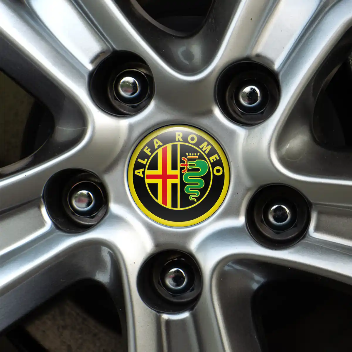 Alfa Romeo Logo Silicone Emblem Self-Adhesive Luxury Edition