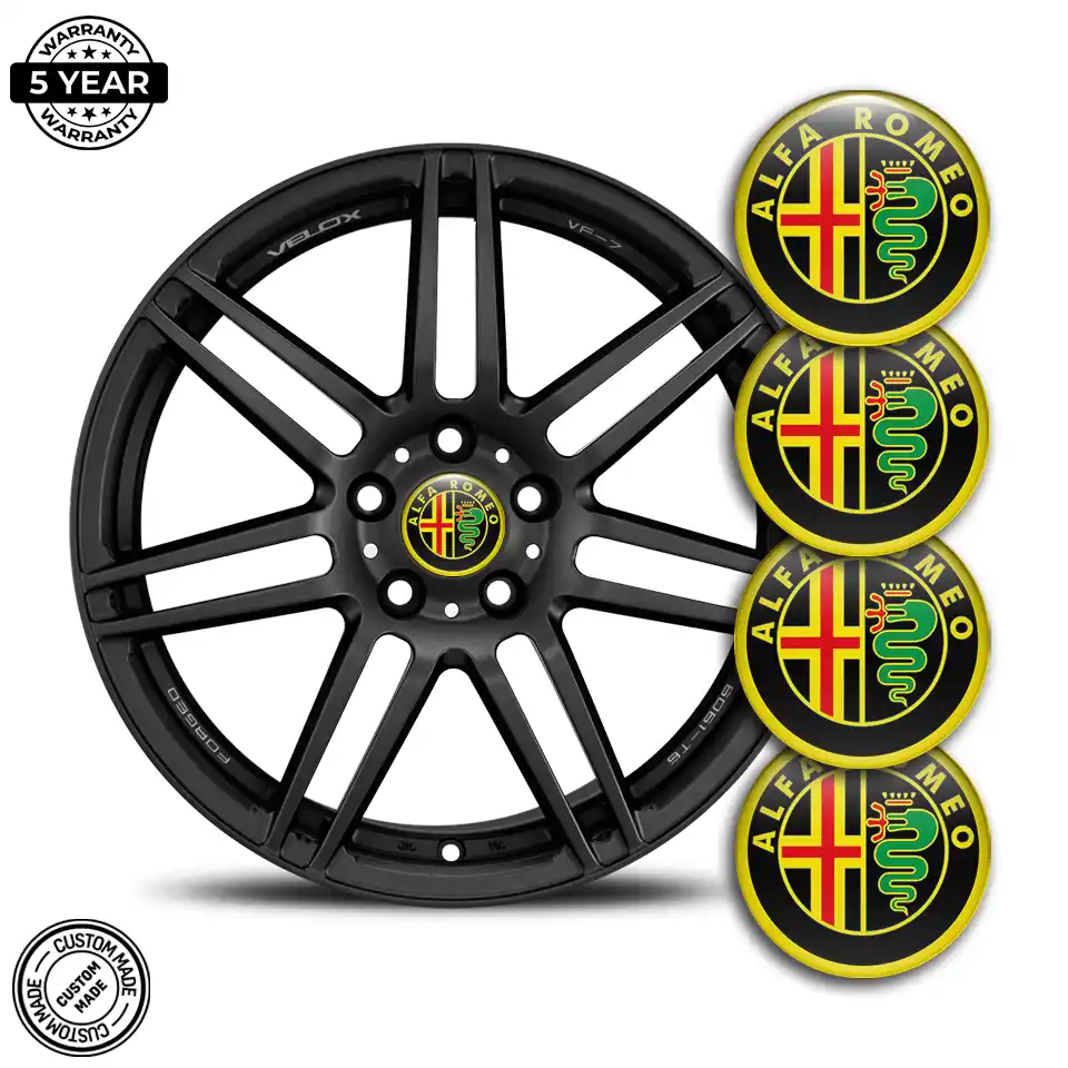 Alfa Romeo Logo Silicone Emblem Self-Adhesive Luxury Edition