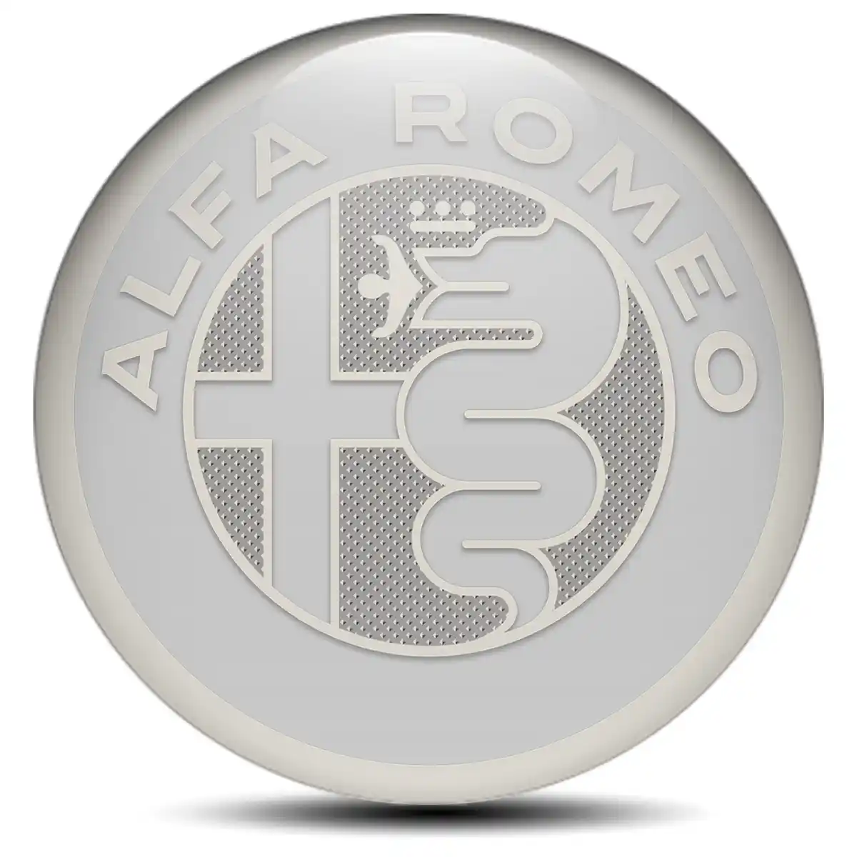 Alfa Romeo Logo Silicone Emblem Self-Adhesive Premium Quality