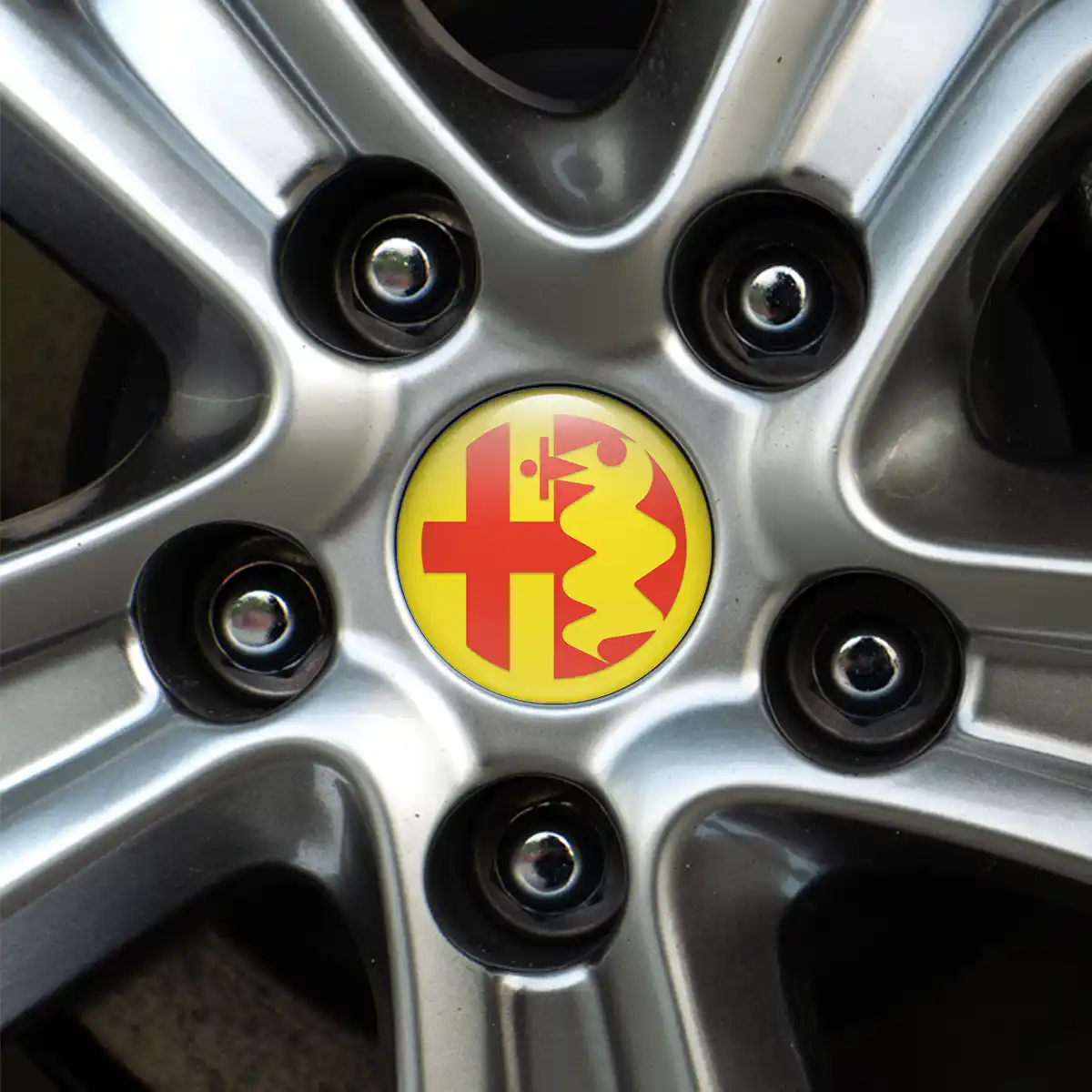 Alfa Romeo Logo Silicone Sticker Luxury Edition