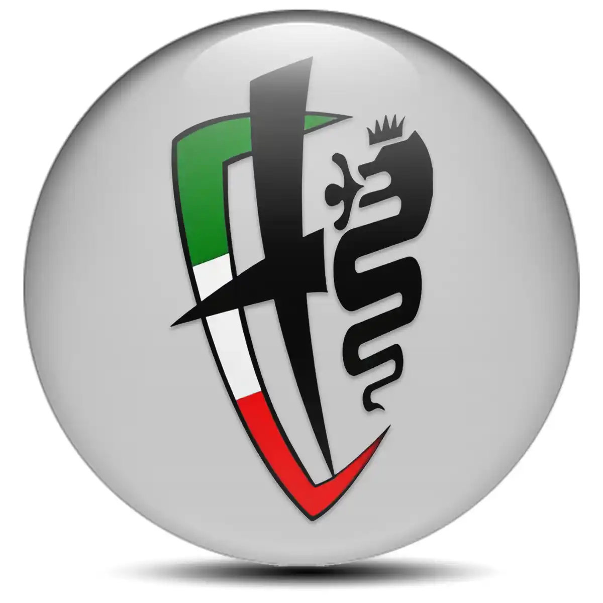 Alfa Romeo Logo Silicone Sticker Premium Edition