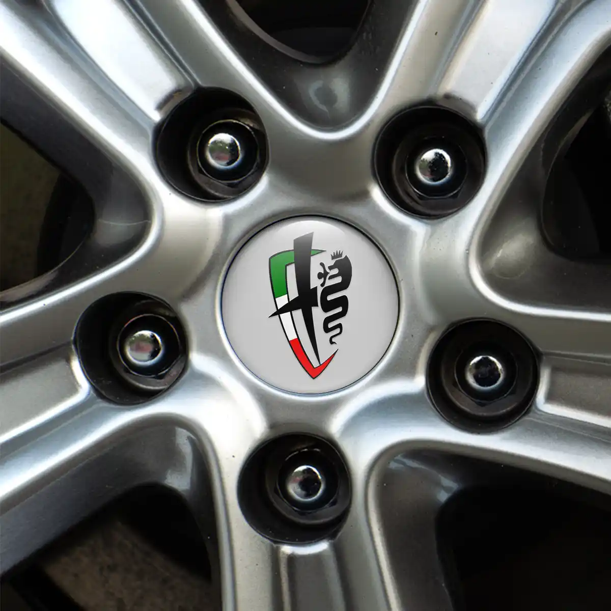 Alfa Romeo Logo Silicone Sticker Premium Edition