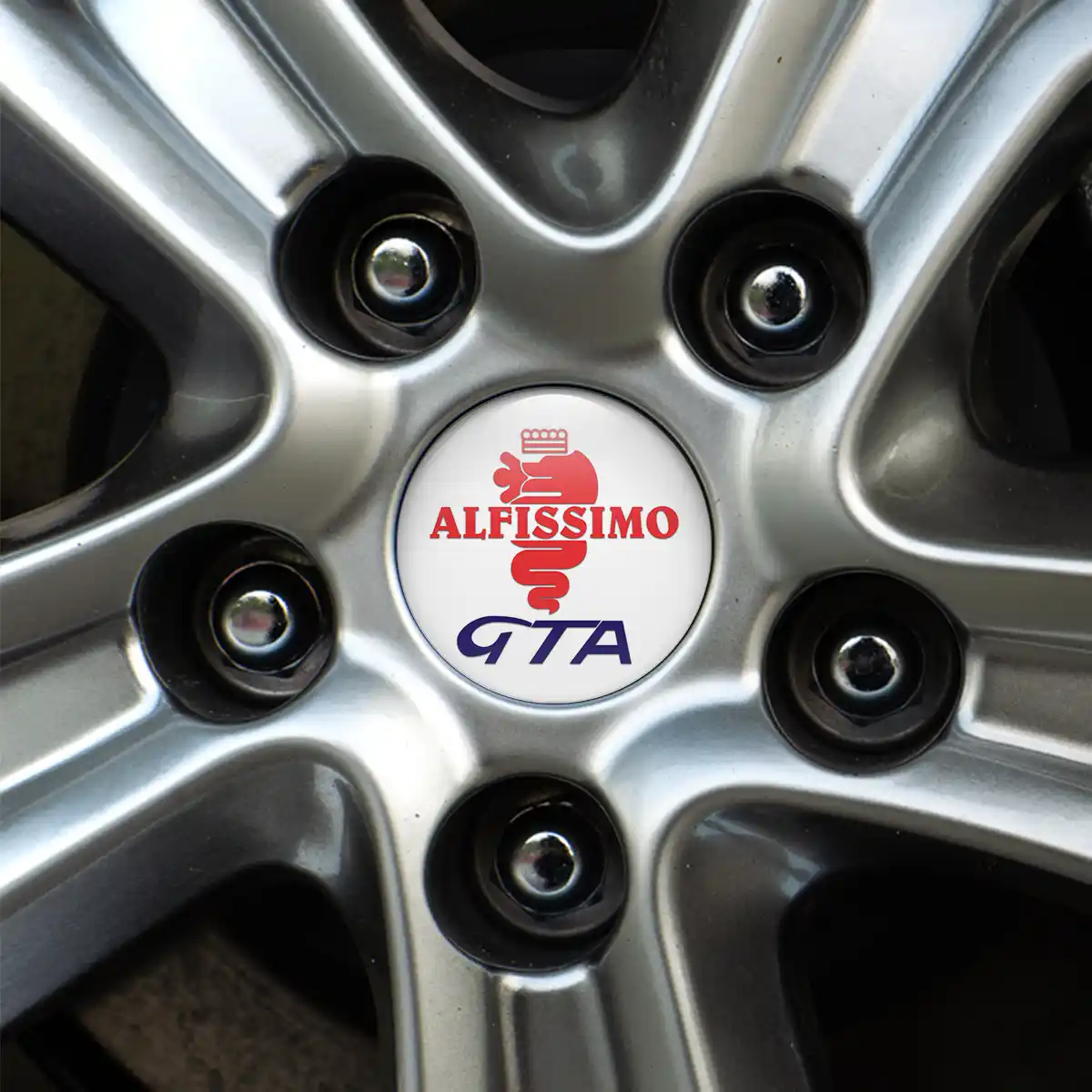 Alfa Romeo Logo Silicone Sticker Premium Quality