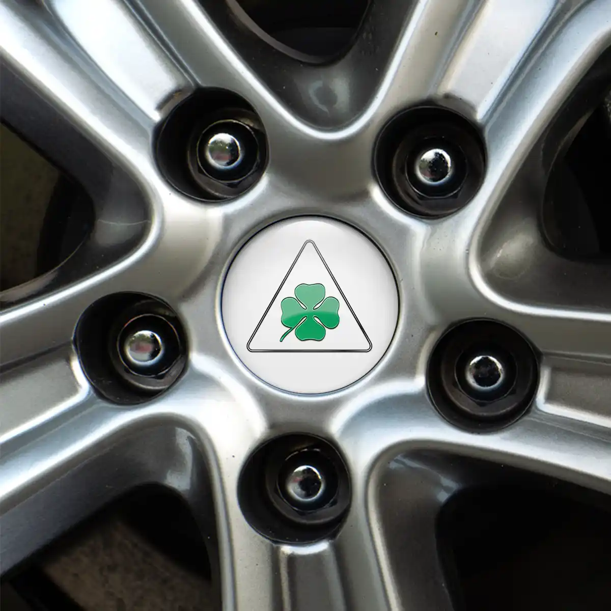Alfa Romeo Logo Silicone Sticker Self-Adhesive High Quality