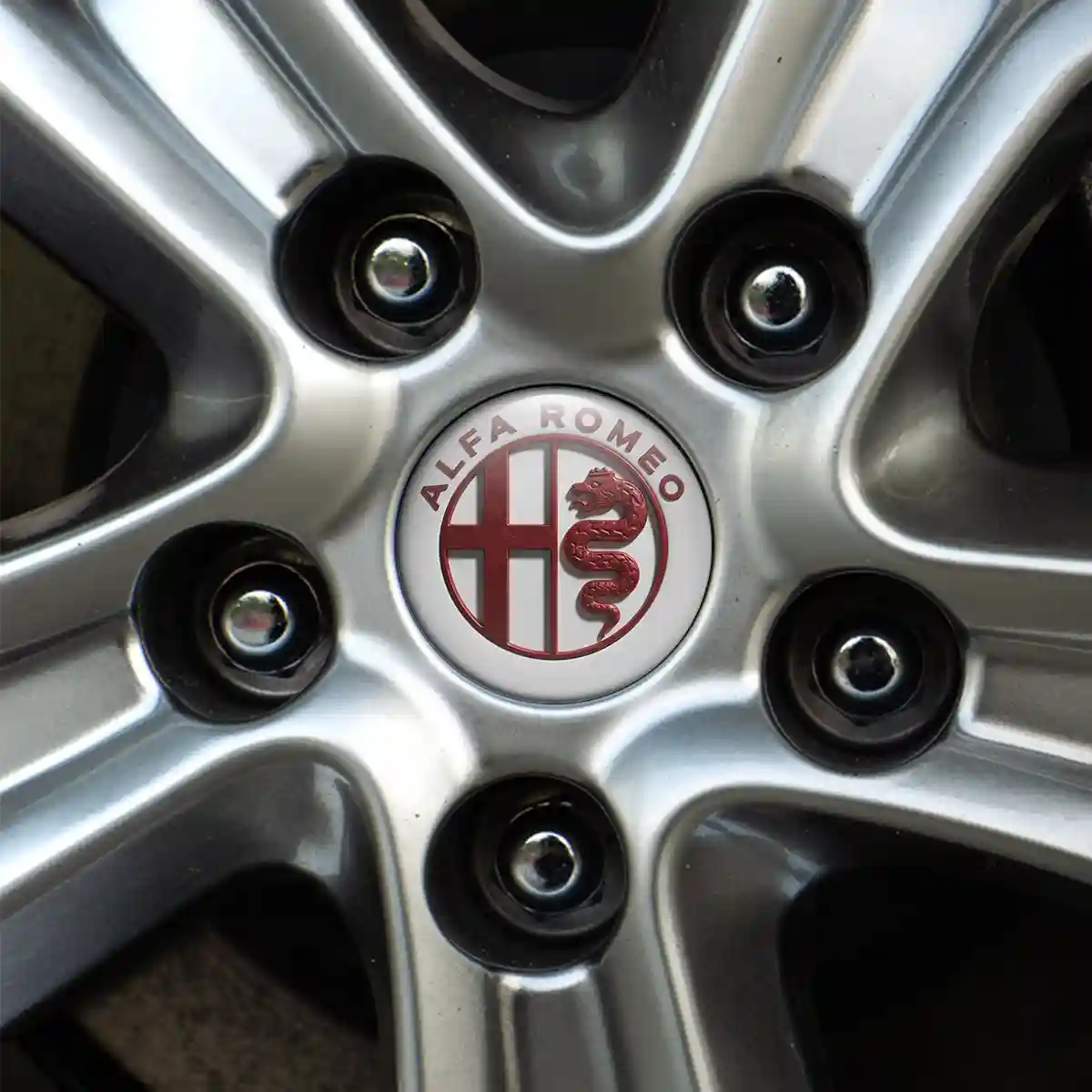 Alfa Romeo Logo Silicone Sticker Sleek Style