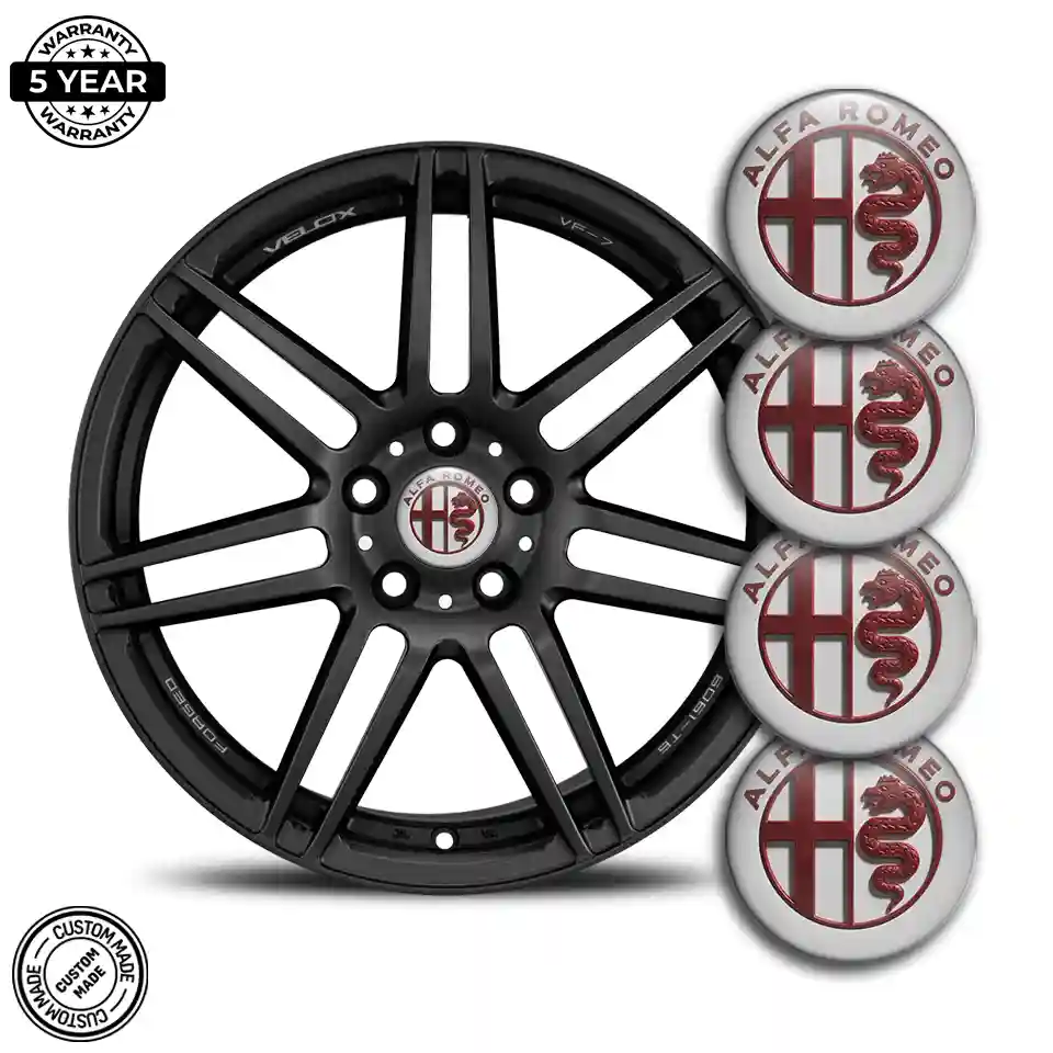 Alfa Romeo Logo Silicone Sticker Sleek Style