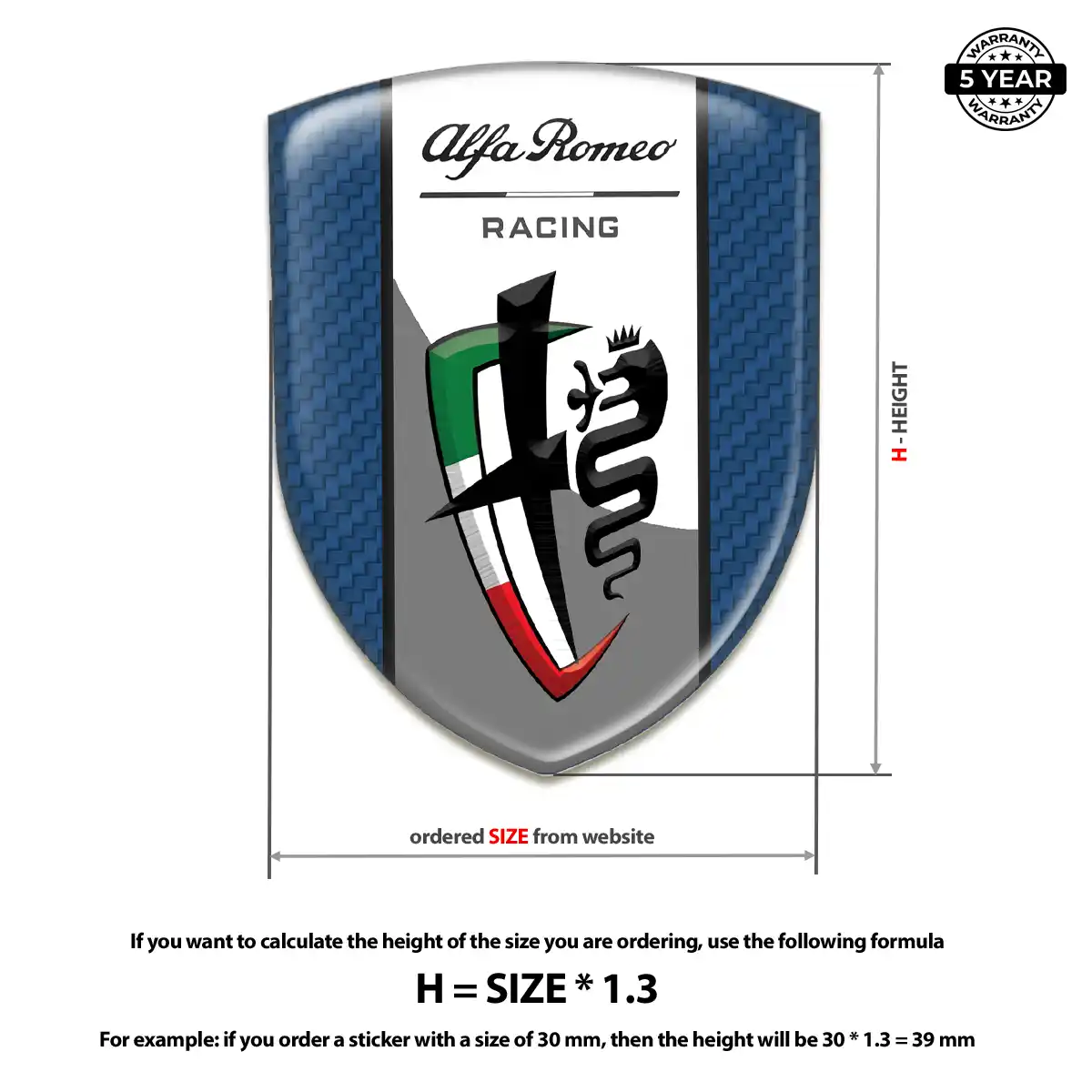 Alfa Romeo Logo Sticker Elite Finish
