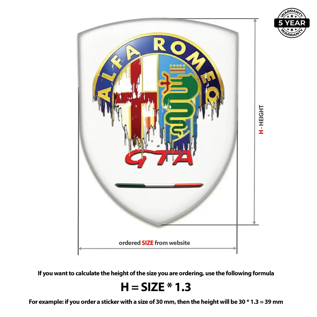 Alfa Romeo Logo Sticker Prestige Line