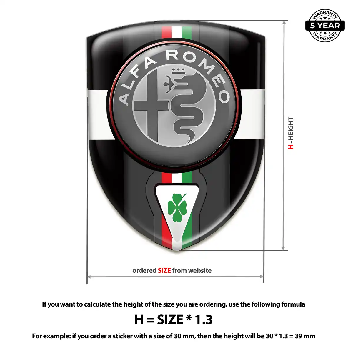 Alfa Romeo Logo Sticker Prime Quality