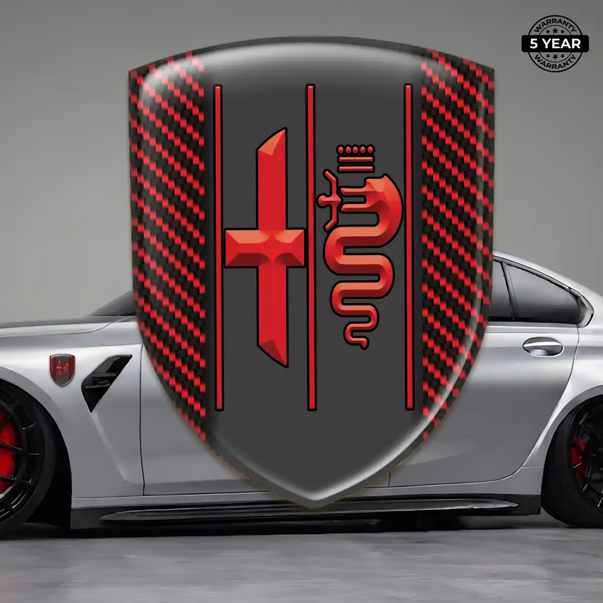 Alfa Romeo Logo Sticker Refined Design