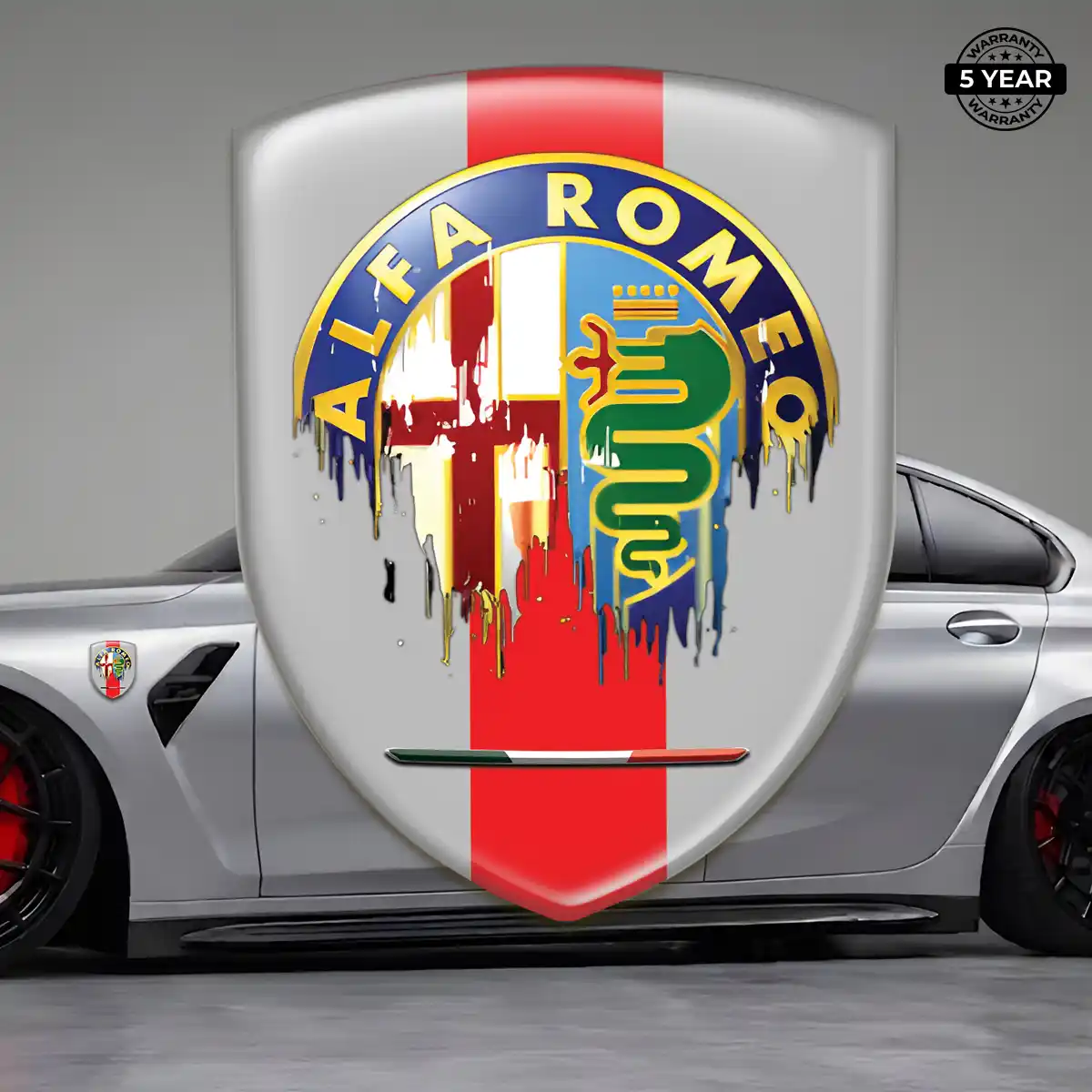 Alfa Romeo Polyurethane Domed Sticker Elite Finish
