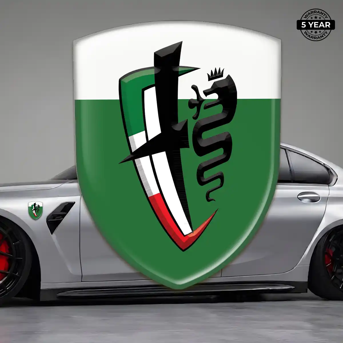 Alfa Romeo Polyurethane Domed Sticker Prestige Line