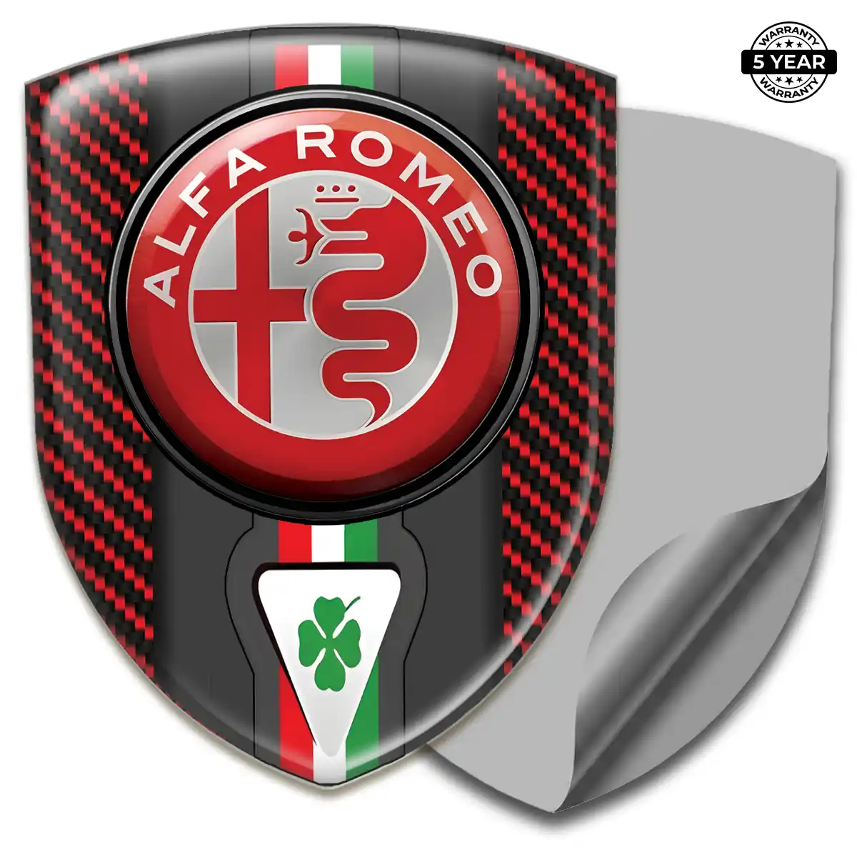 Alfa Romeo Polyurethane Domed Sticker Prime Quality