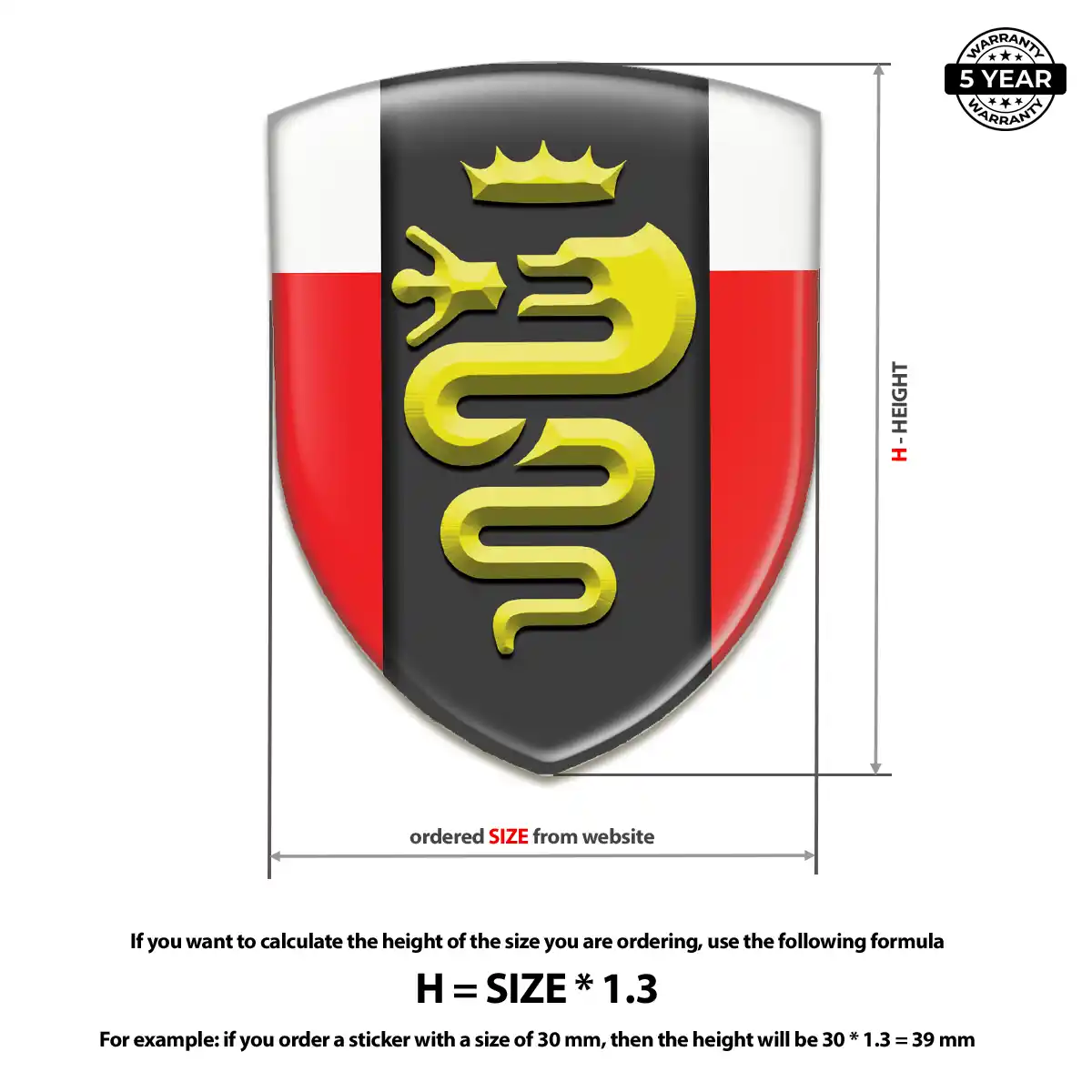 Alfa Romeo Polyurethane Domed Sticker Signature Grade