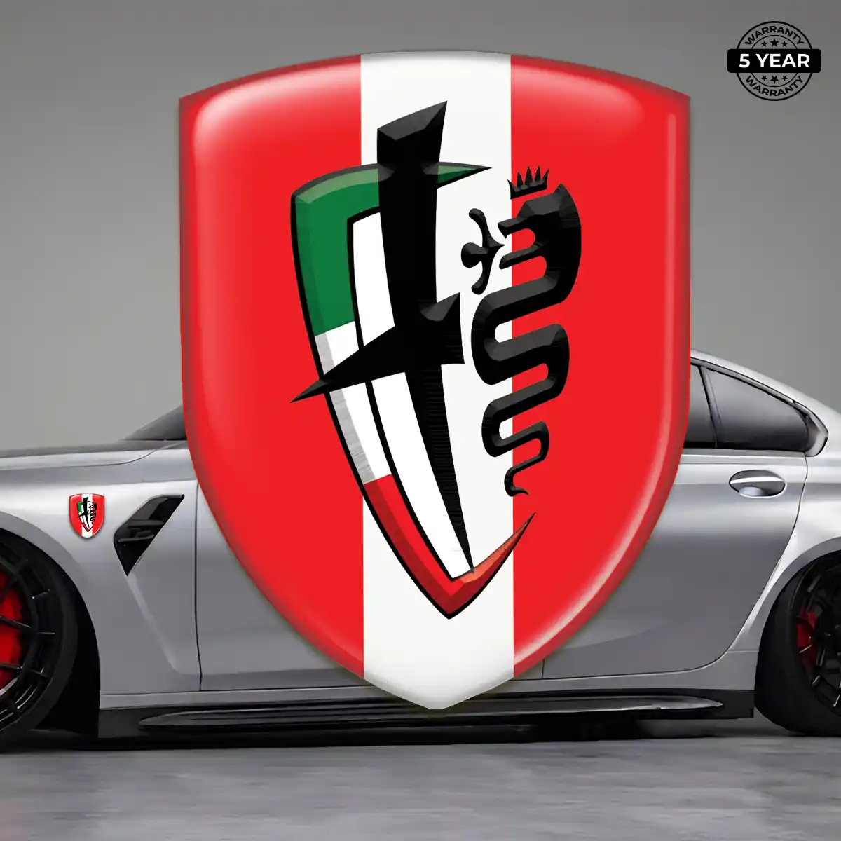 Alfa Romeo Resin Badge Sticker Deluxe Edition