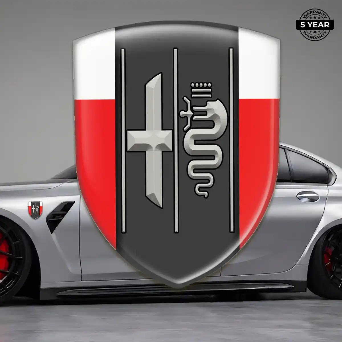Alfa Romeo Resin Badge Sticker Elite Finish