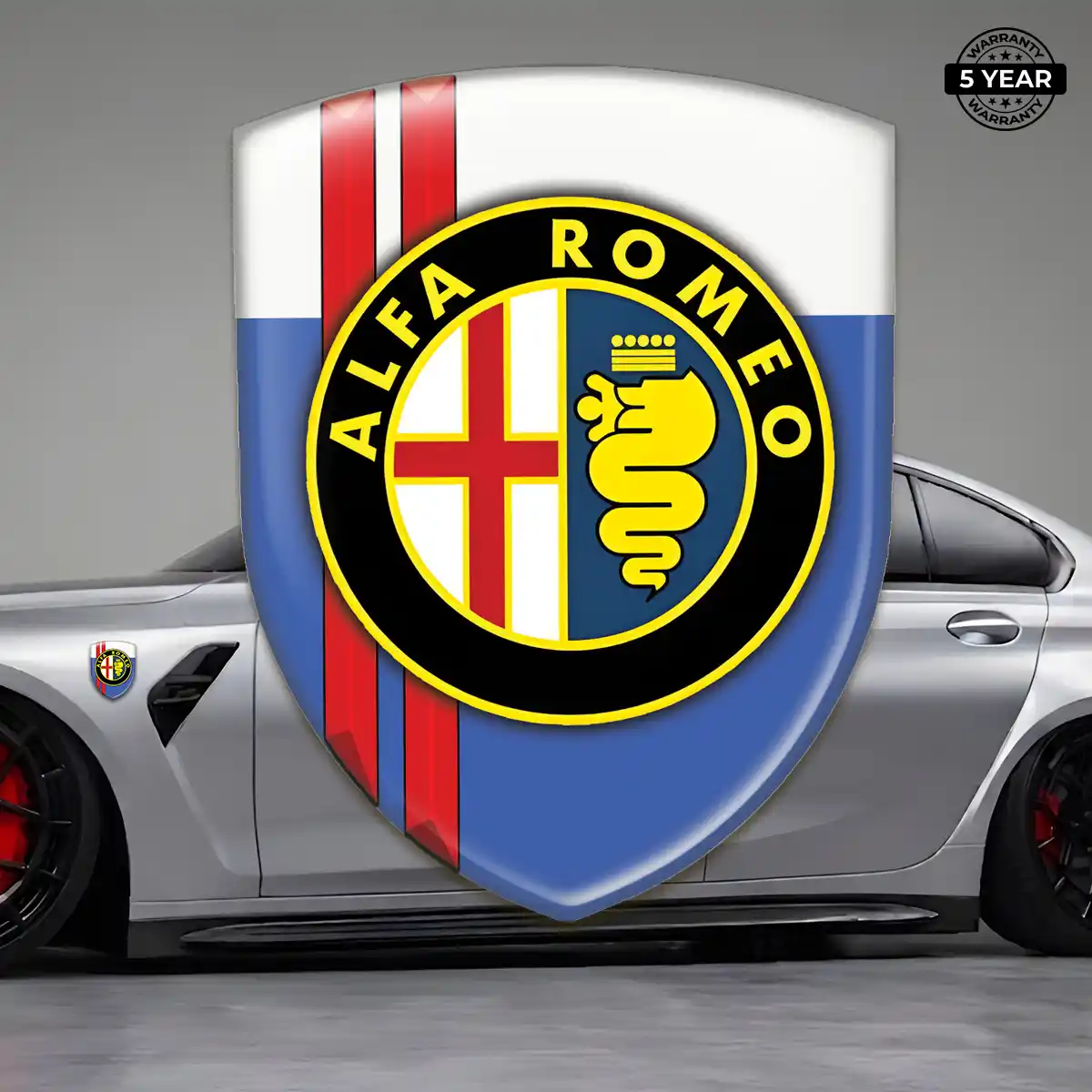 Alfa Romeo Resin Badge Sticker Prime Quality