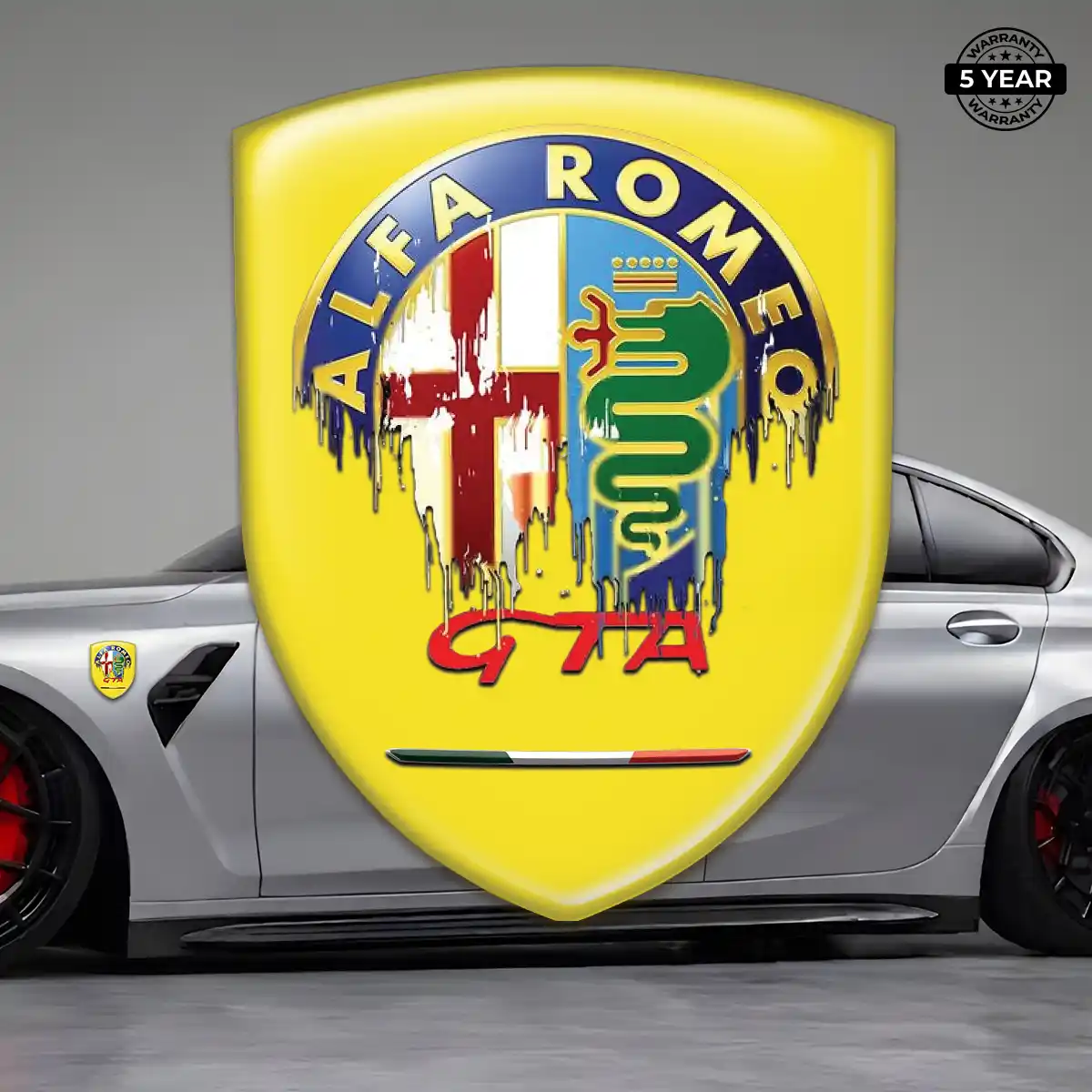 Alfa Romeo Resin Badge Sticker Refined Design