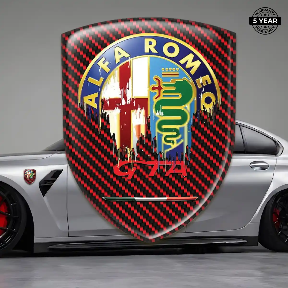 Alfa Romeo Resin Badge Sticker Signature Grade