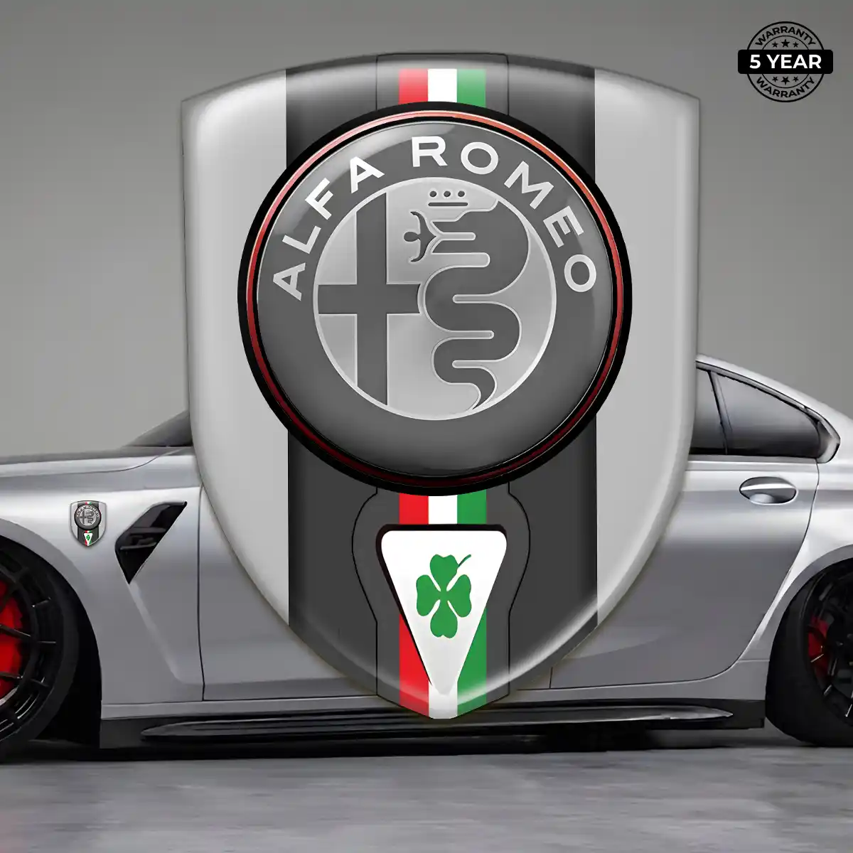 Alfa Romeo Resin Domed Sticker Deluxe Edition