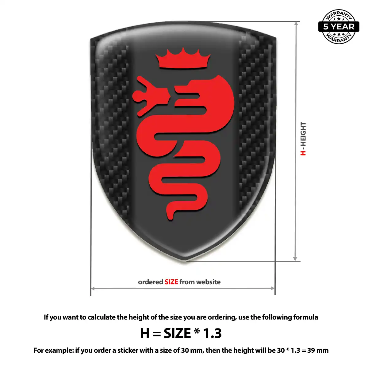 Alfa Romeo Resin Domed Sticker Exclusive Series