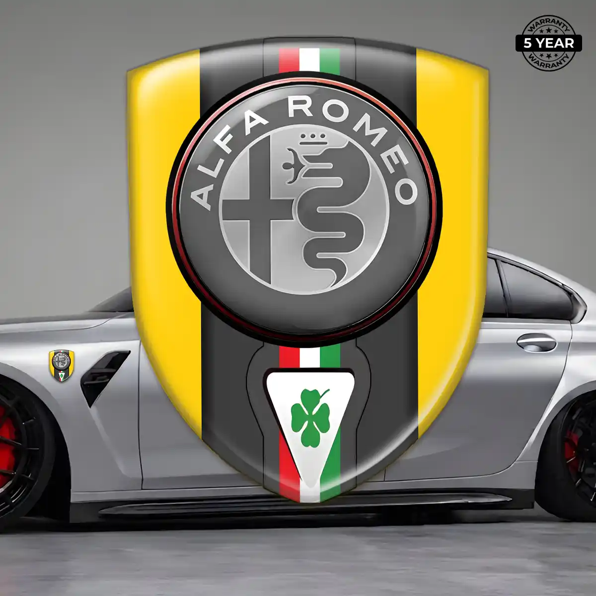 Alfa Romeo Resin Domed Sticker Refined Design