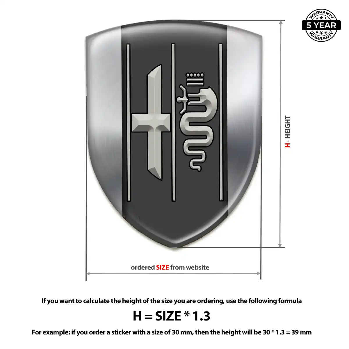 Alfa Romeo Resin Domed Sticker Superior Craft