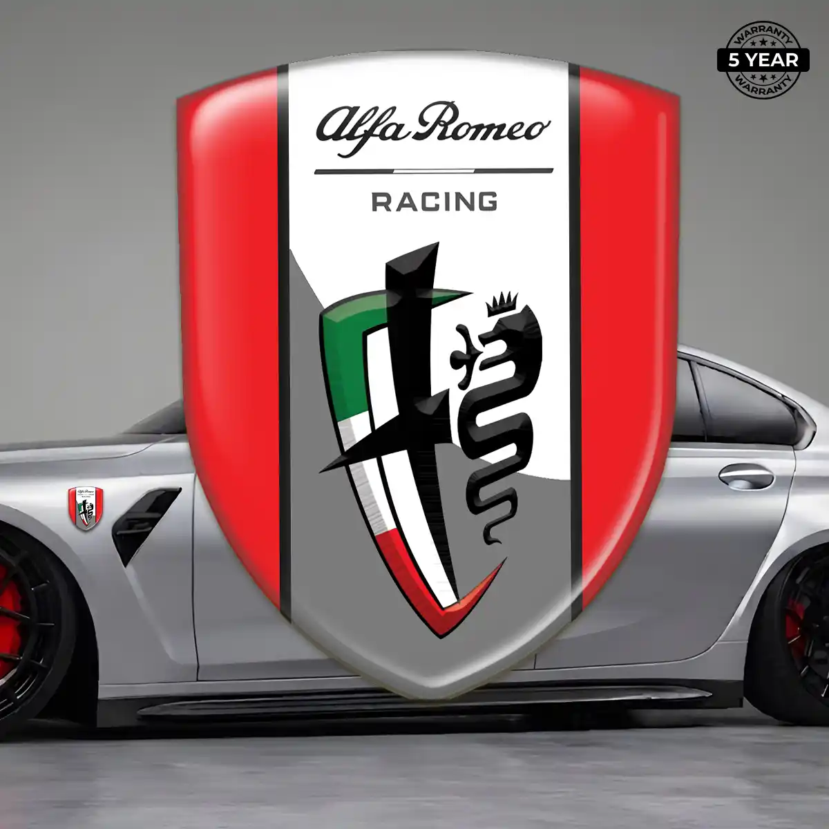 Alfa Romeo Resin Emblem Sticker Deluxe Edition