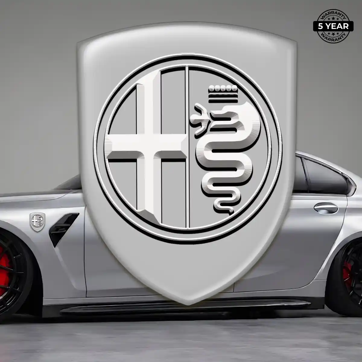 Alfa Romeo Resin Emblem Sticker Elite Finish