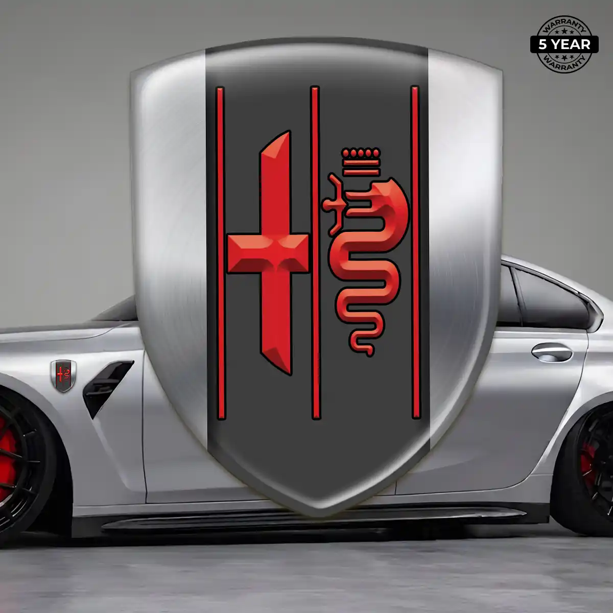 Alfa Romeo Resin Emblem Sticker Refined Design