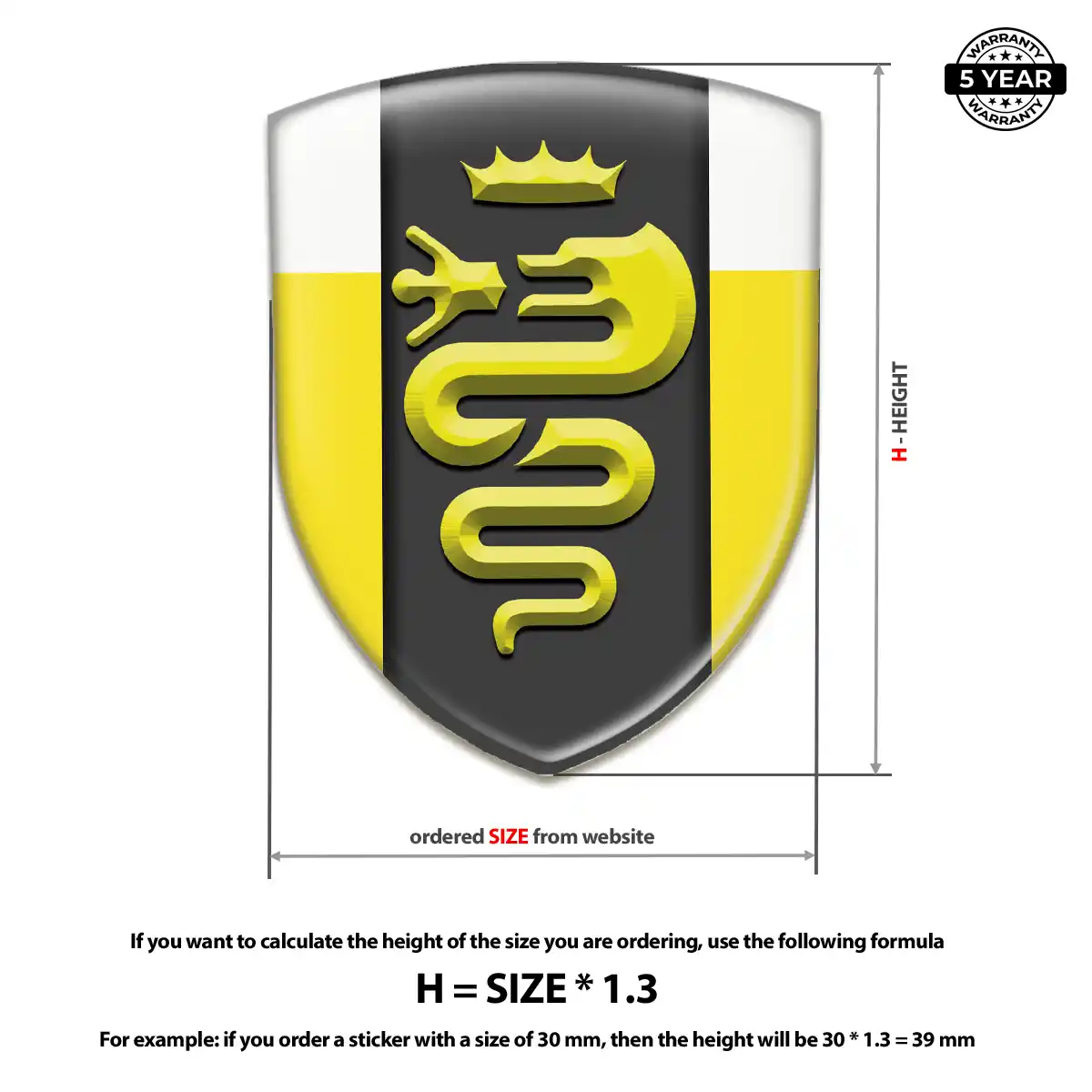 Alfa Romeo Self Adhesive Emblem Sticker Deluxe Edition