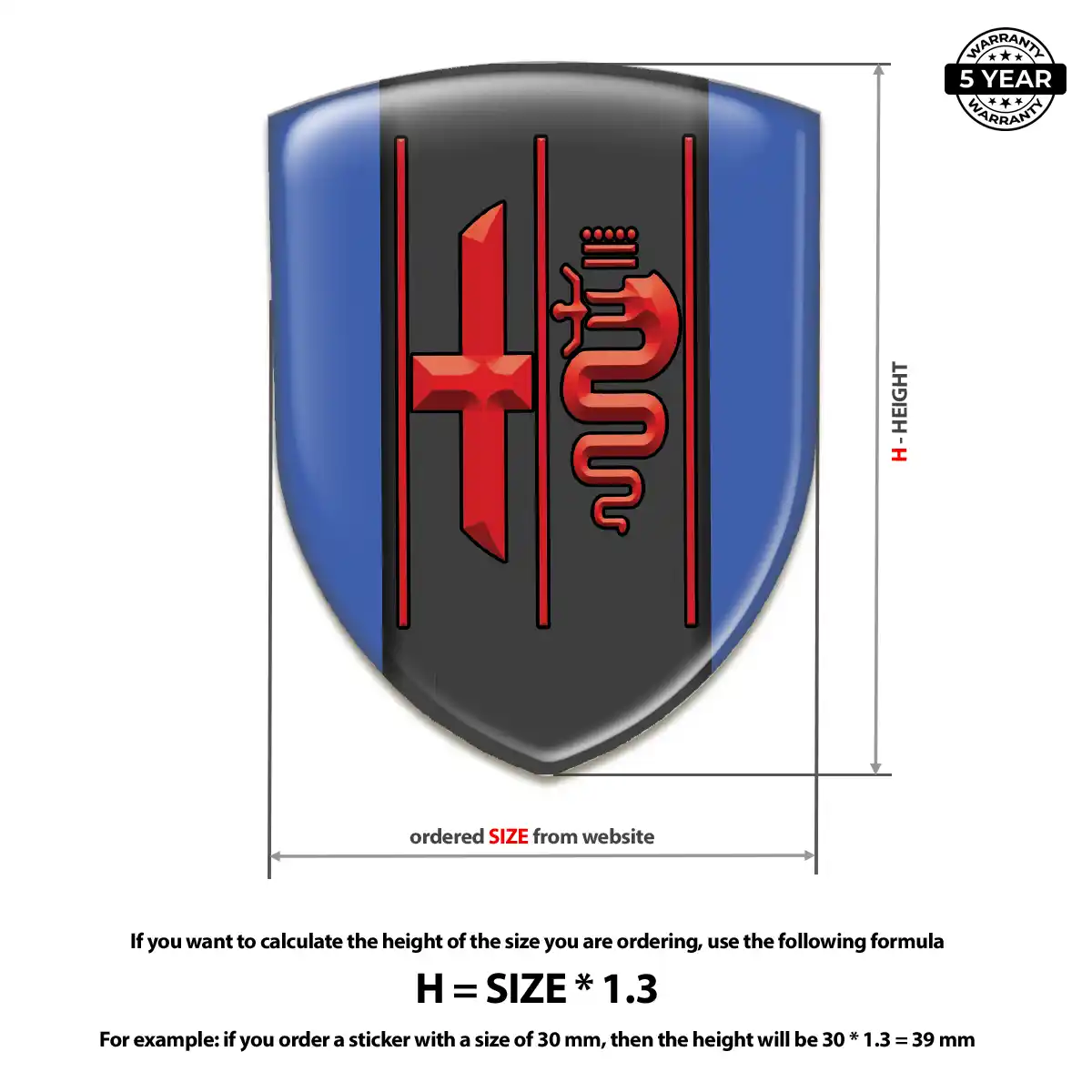Alfa Romeo Self Adhesive Emblem Sticker Elite Finish