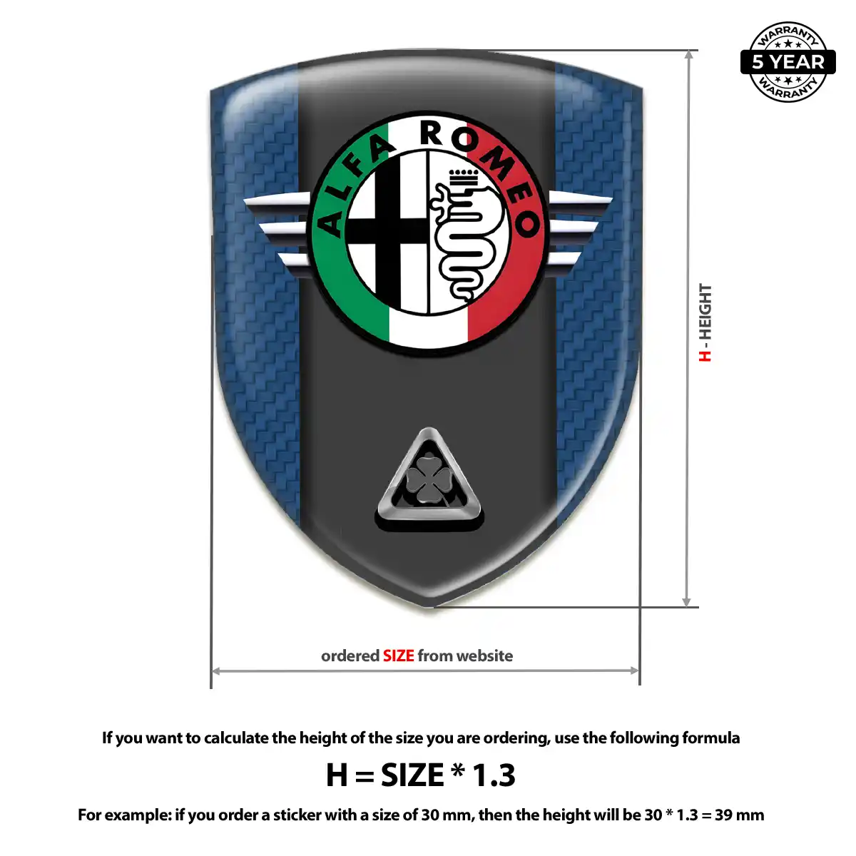 Alfa Romeo Self Adhesive Emblem Sticker Exclusive Series