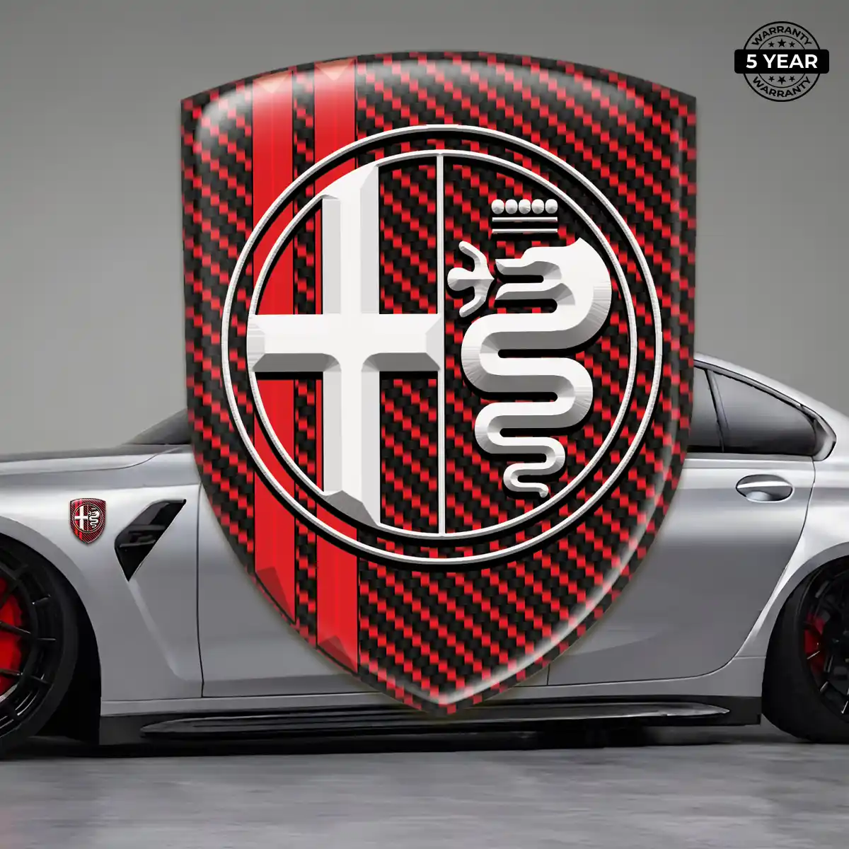 Alfa Romeo Self Adhesive Emblem Sticker Prime Quality
