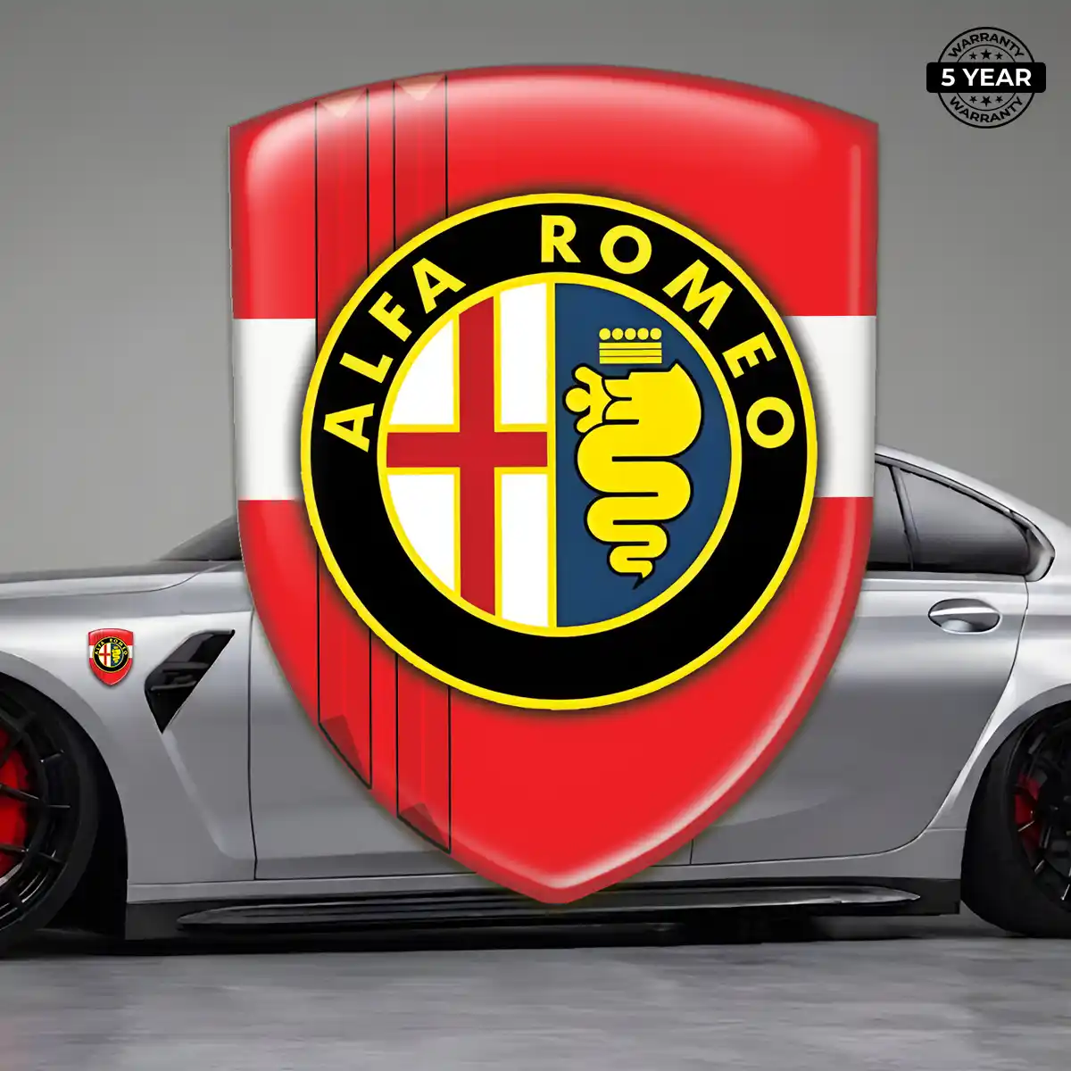 Alfa Romeo Self Adhesive Emblem Sticker Sleek Style