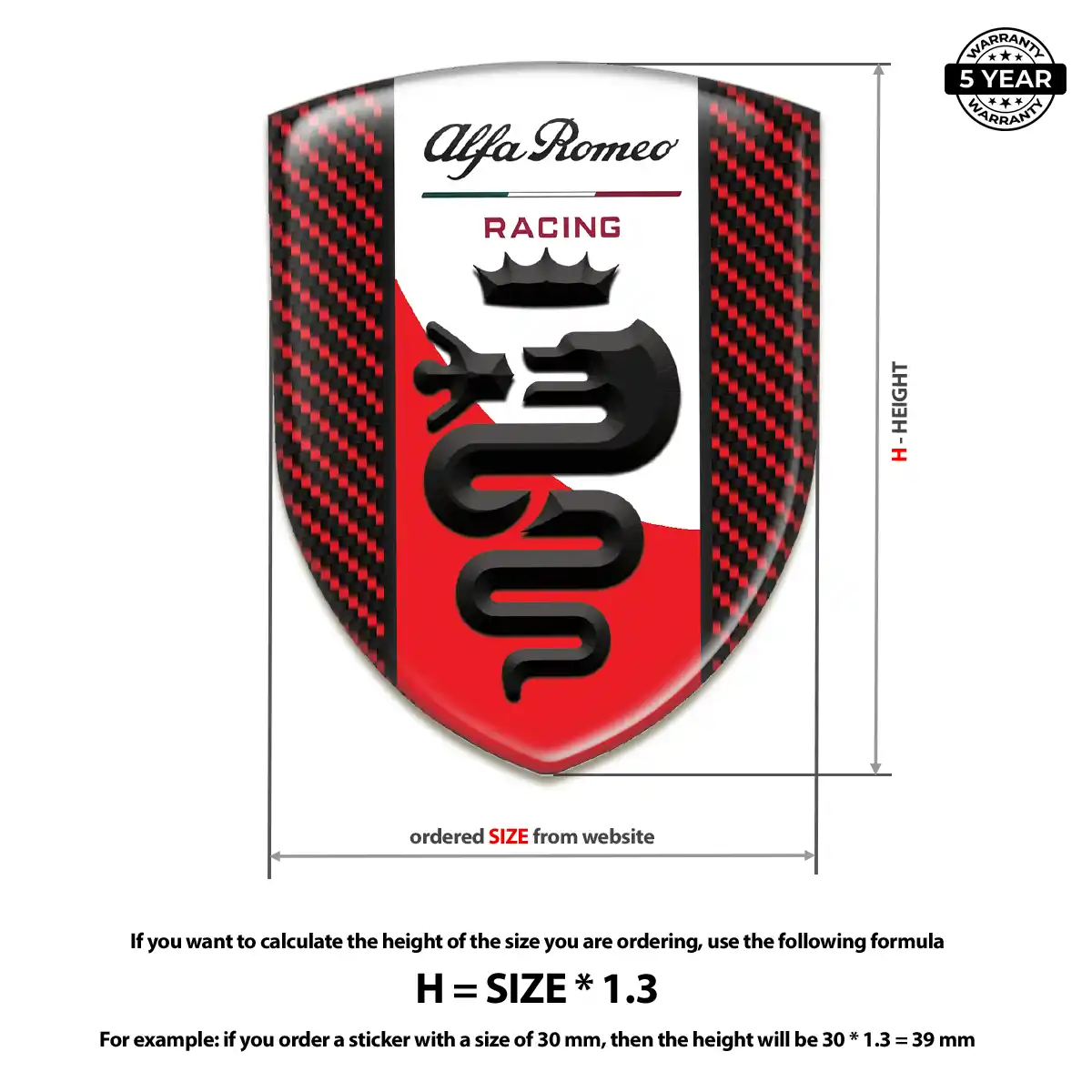Alfa Romeo Silicone Badge Elite Finish