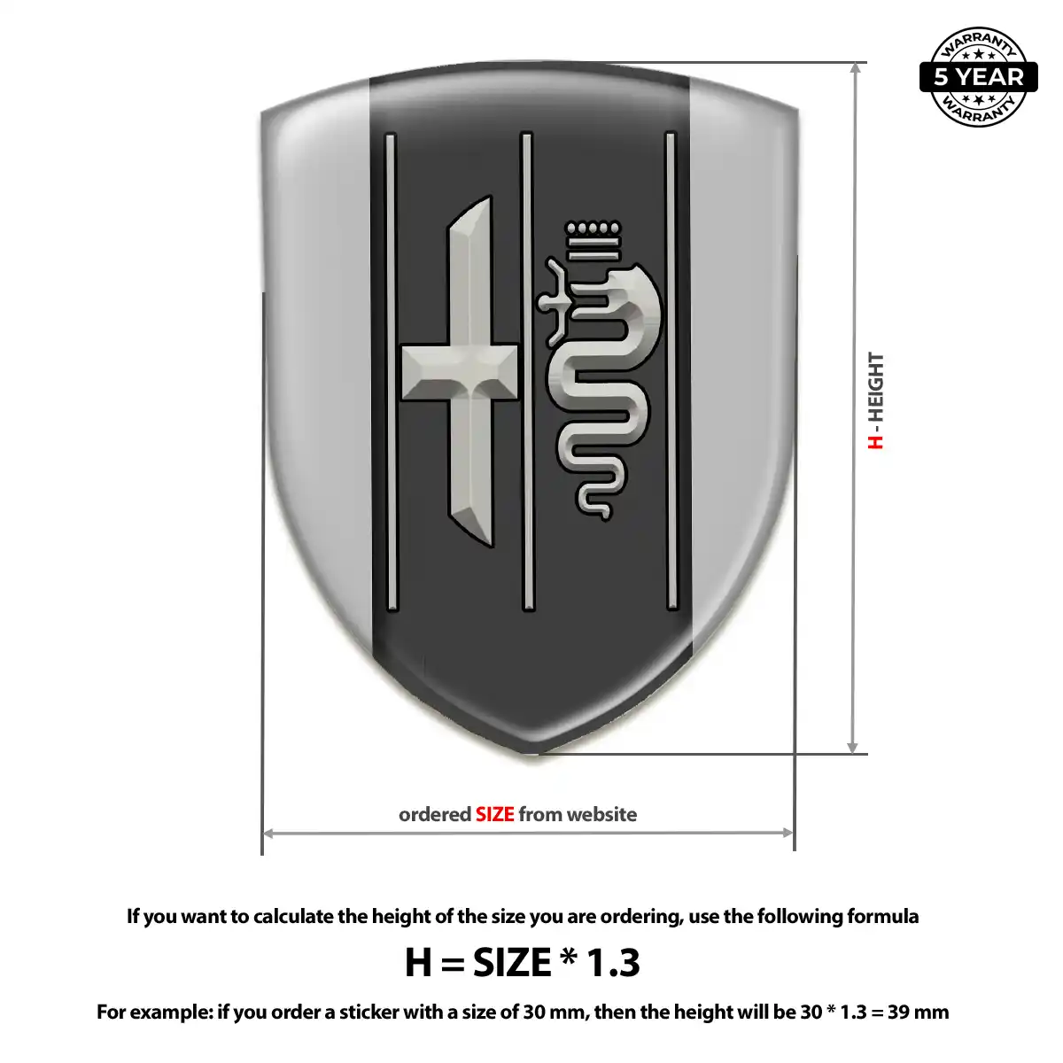 Alfa Romeo Silicone Badge Prime Quality