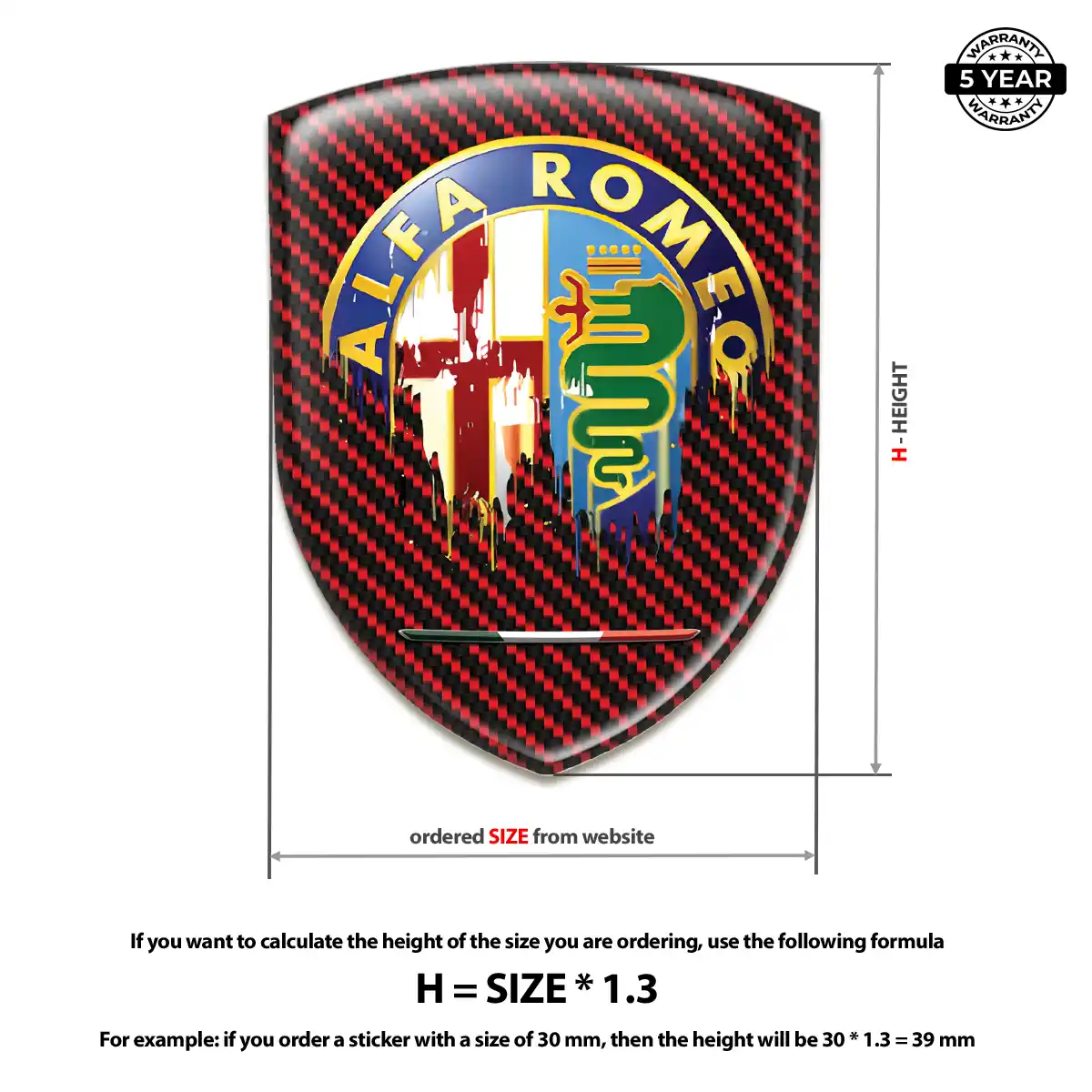 Alfa Romeo Silicone Badge Signature Grade