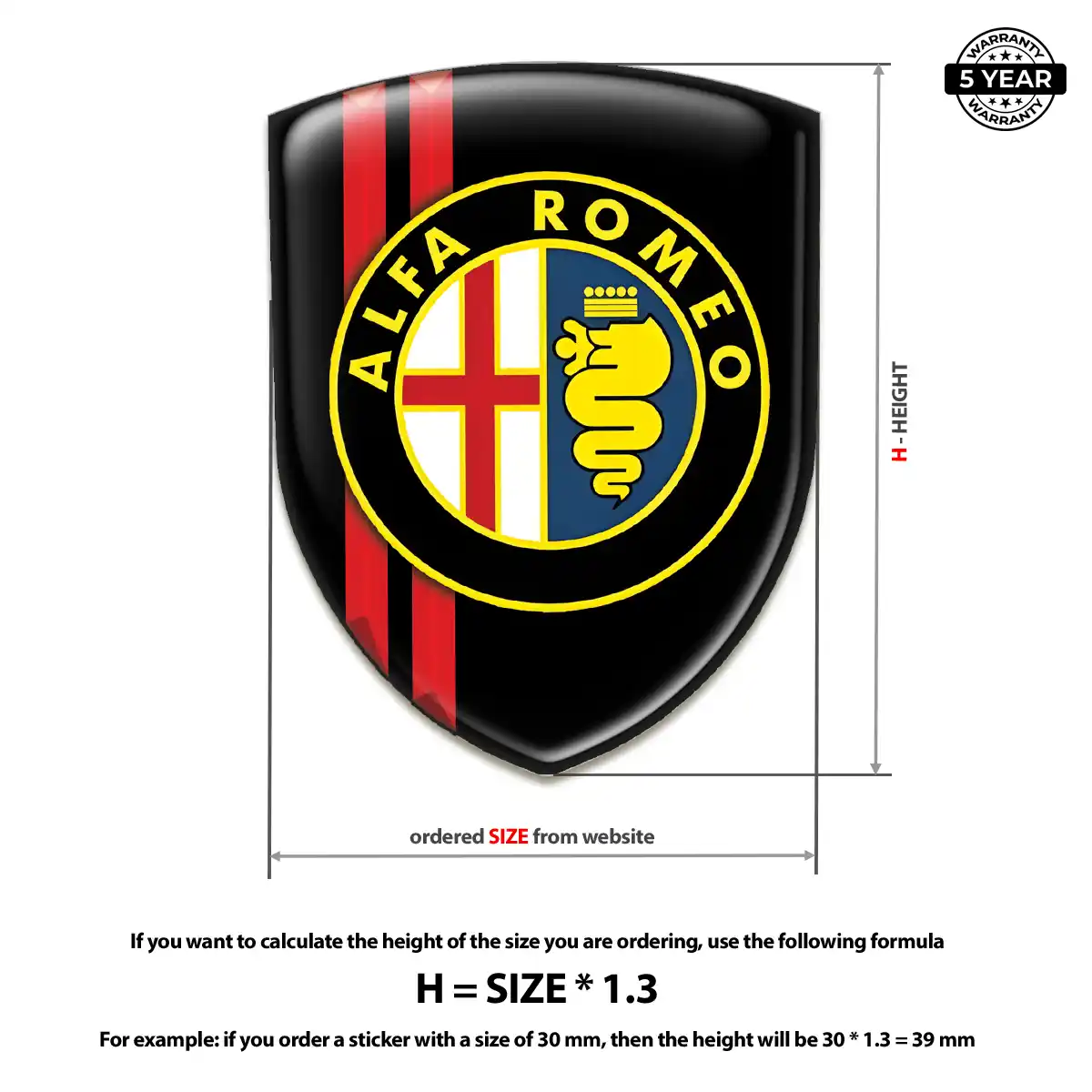 Alfa Romeo Silicone Badge Sleek Style