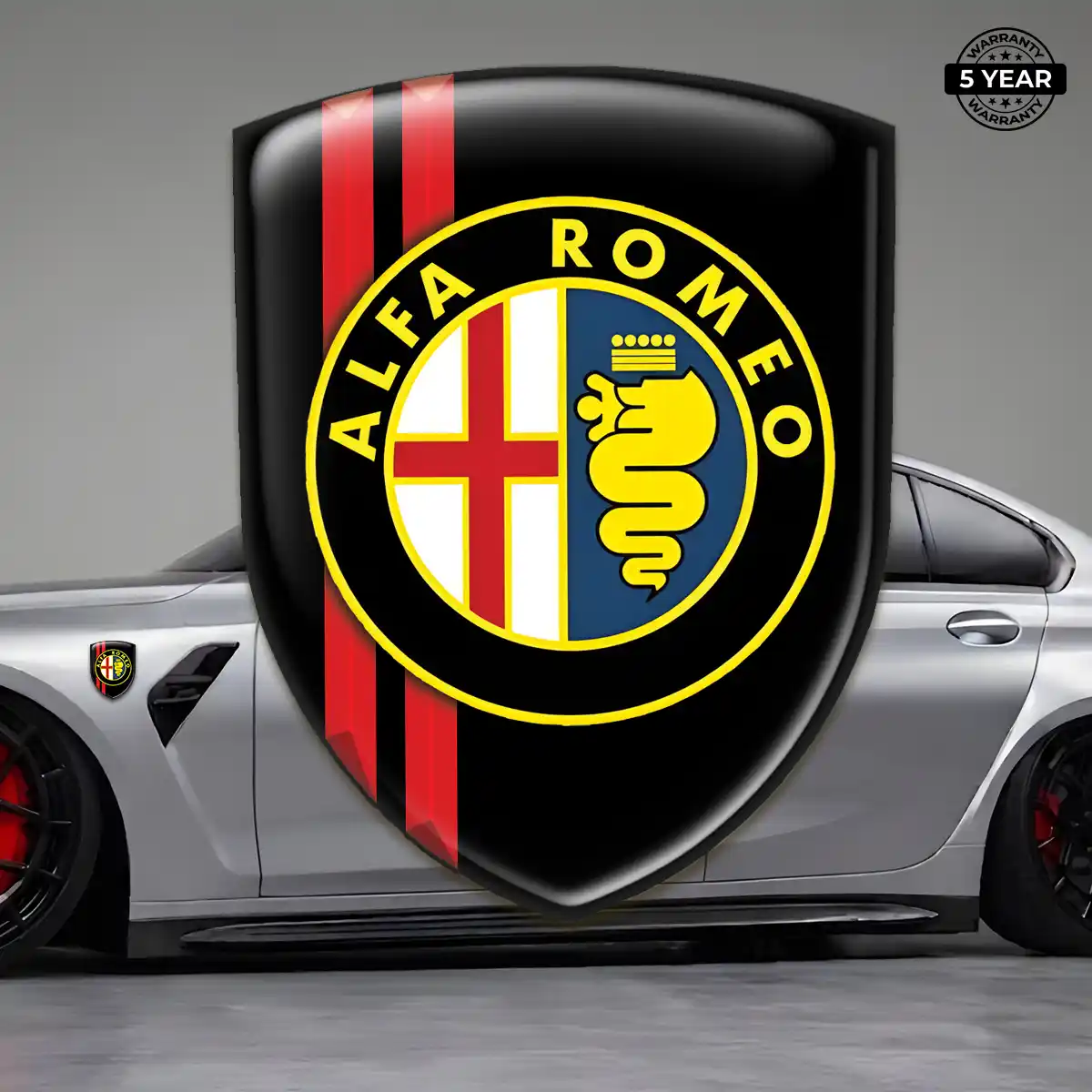 Alfa Romeo Silicone Badge Sleek Style