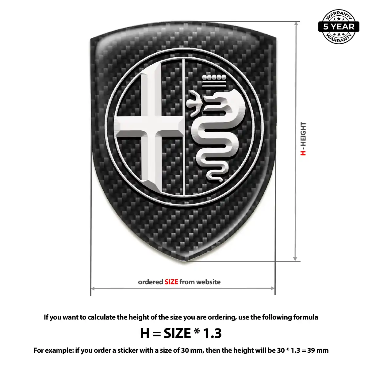 Alfa Romeo Silicone Badge Superior Craft