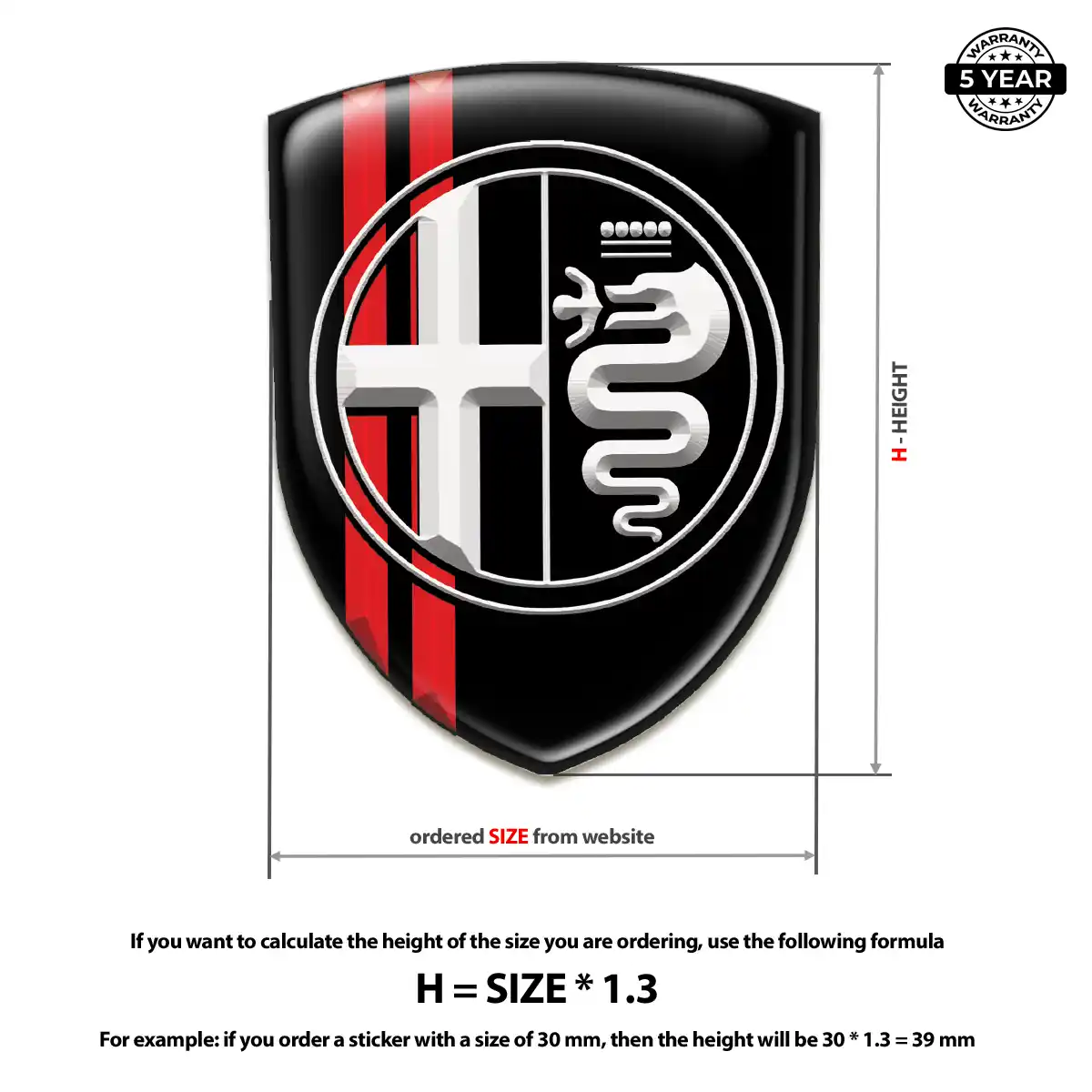 Alfa Romeo Silicone Emblem Refined Design