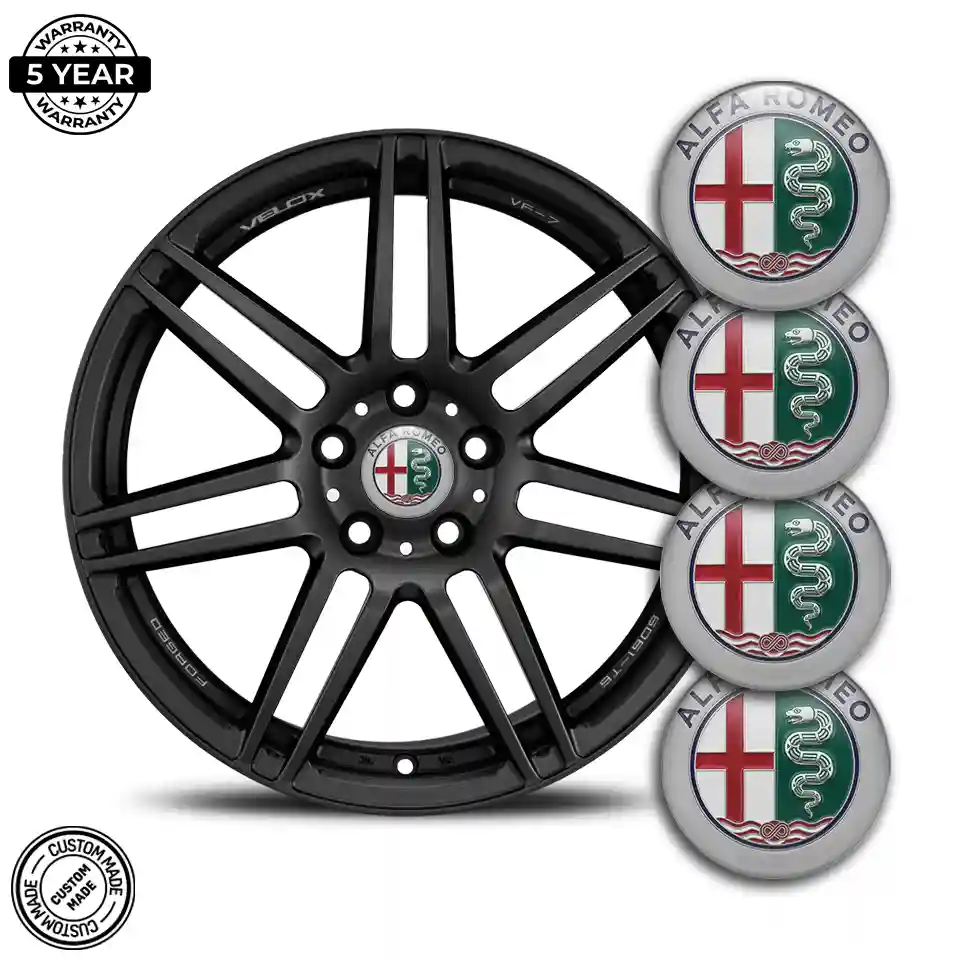 Alfa Romeo Silicone Emblem Self-Adhesive Sleek Style
