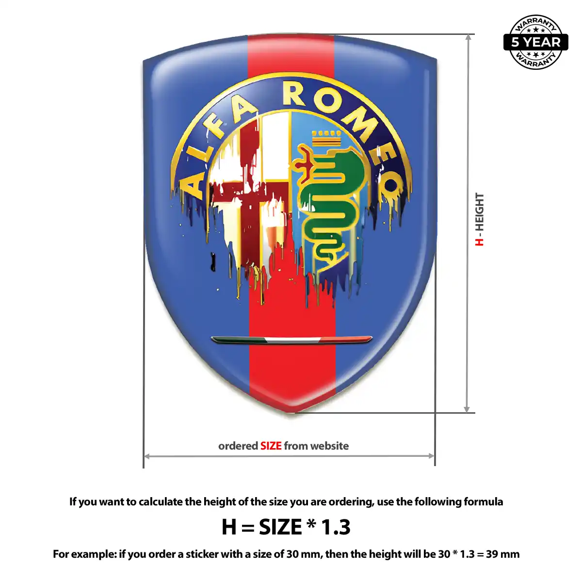 Alfa Romeo Silicone Sticker Elite Finish