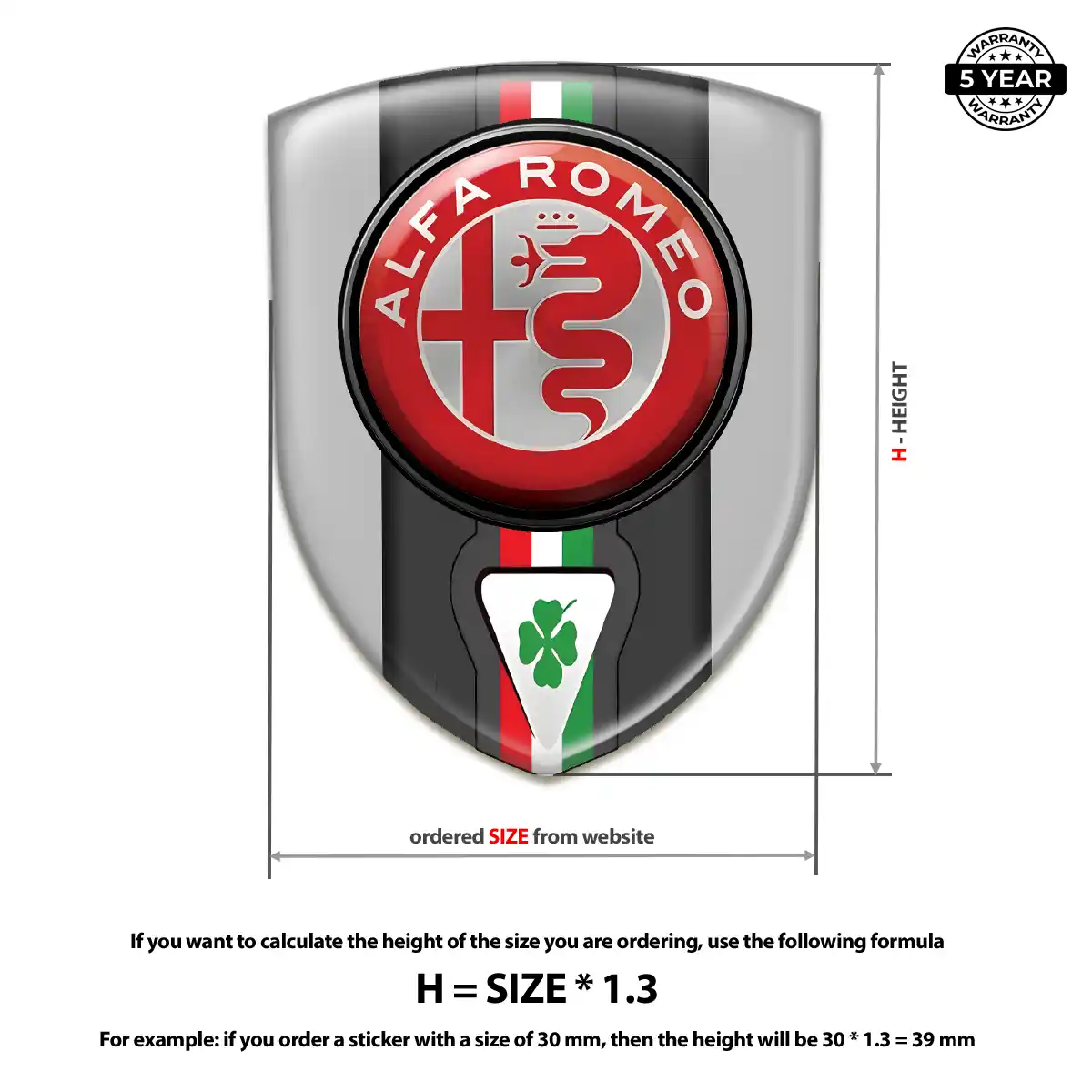 Alfa Romeo Silicone Sticker Exclusive Series