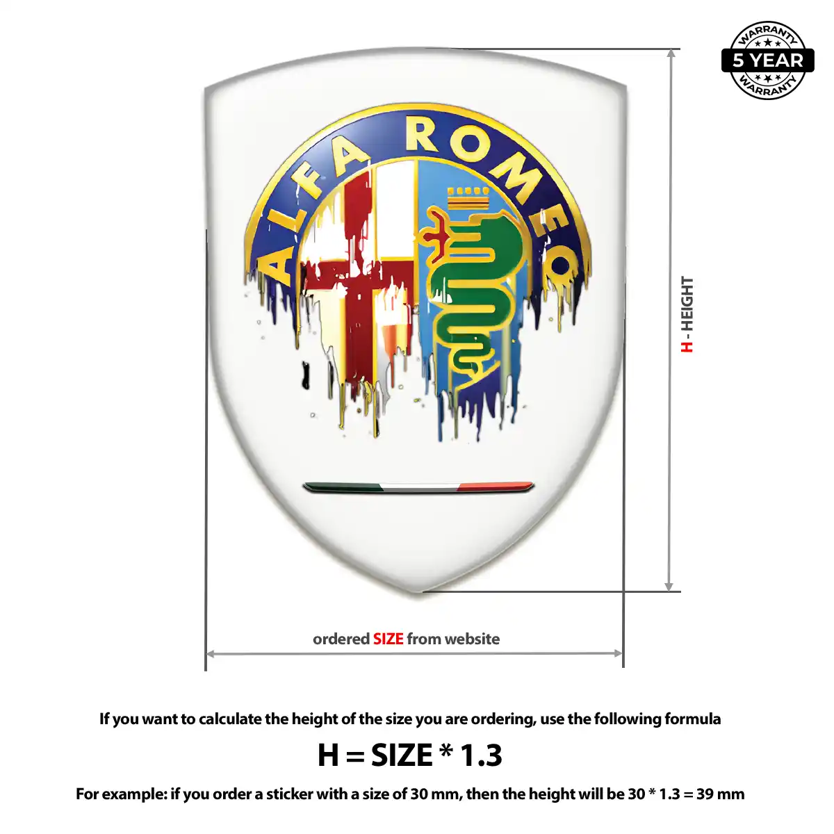Alfa Romeo Silicone Sticker Prestige Line