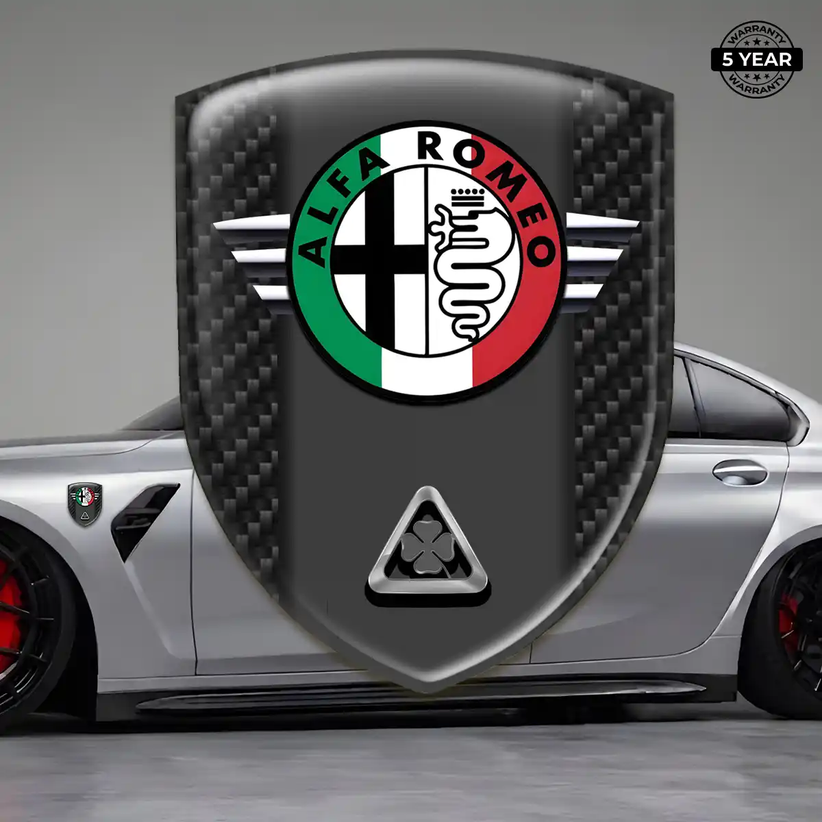 Alfa Romeo Silicone Sticker Refined Design